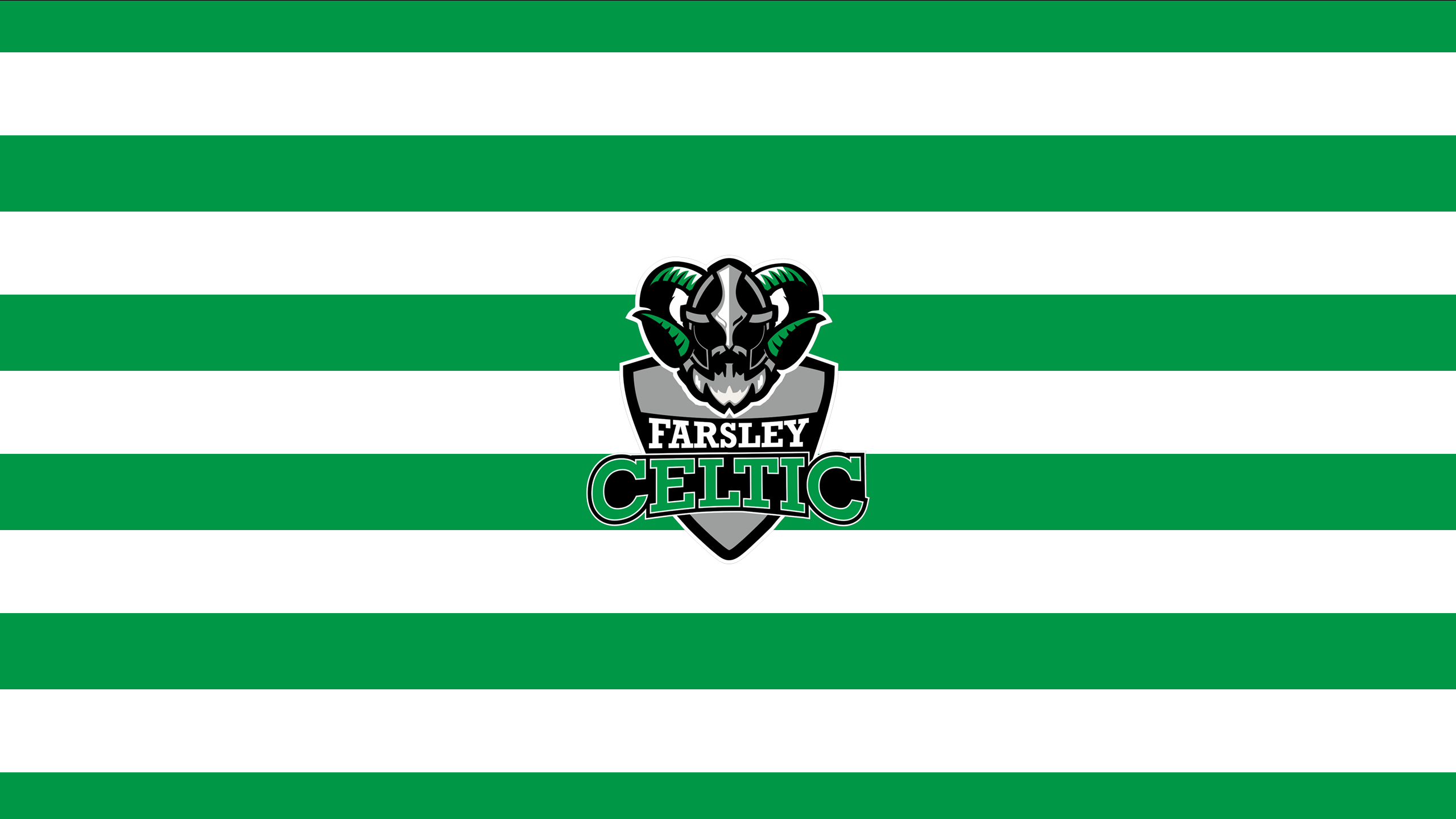 Green and white striped Farsley Celtic F.C. emblem HD Wallpaper