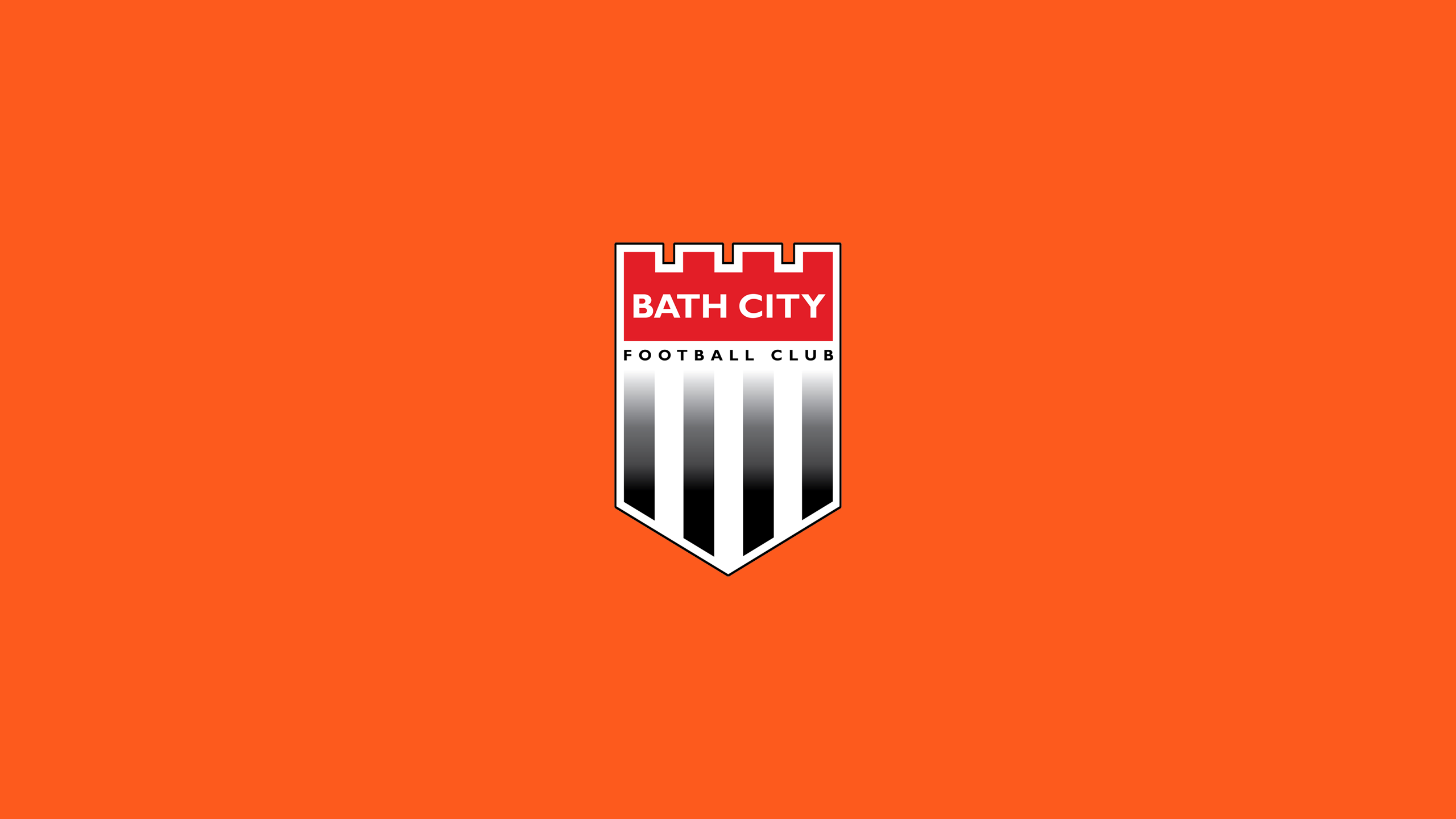 Bath City F.C. Logo on Orange Background HD Wallpaper