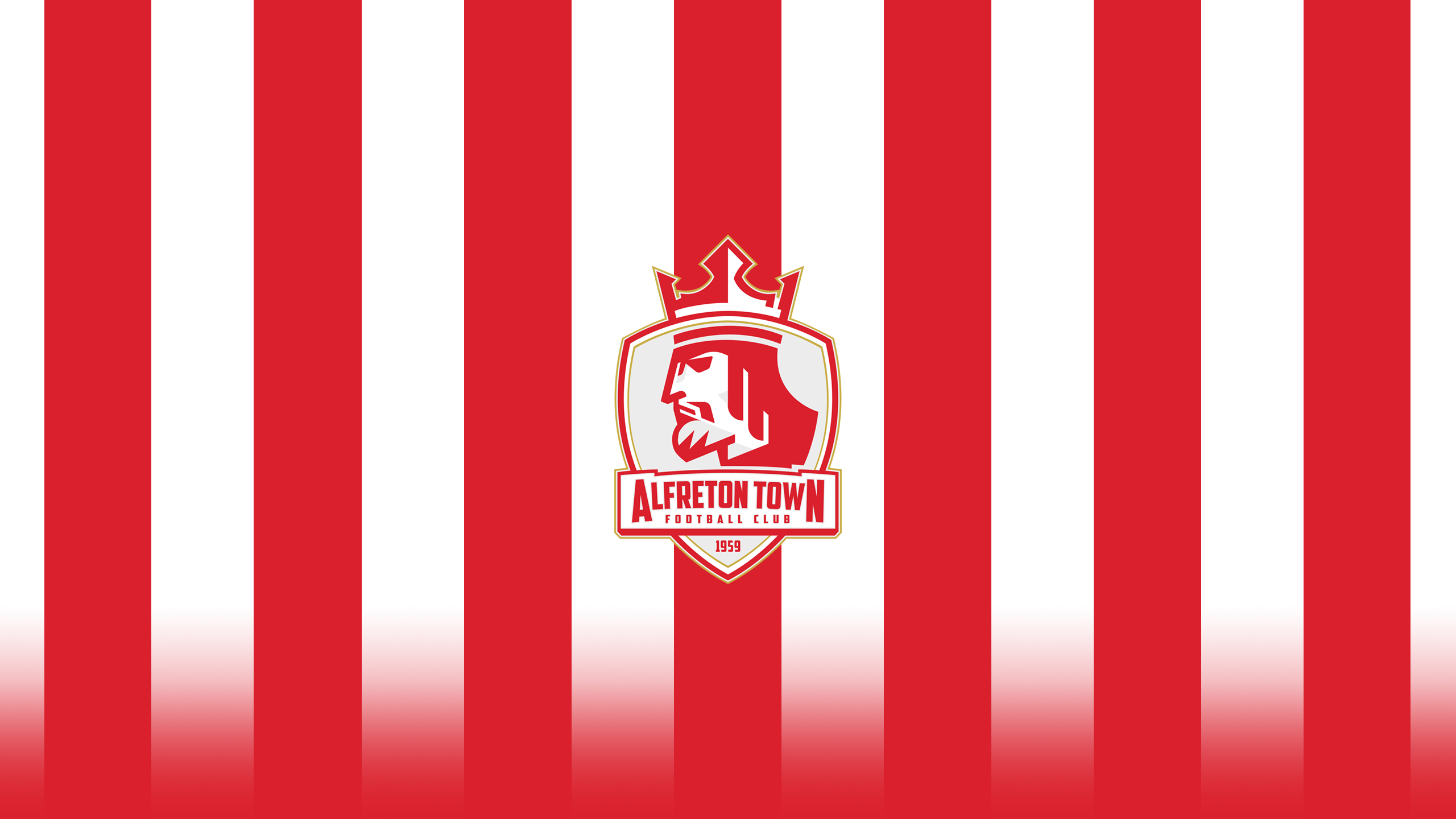Alfreton Town F.C. Emblem Red White Stripes HD Wallpaper