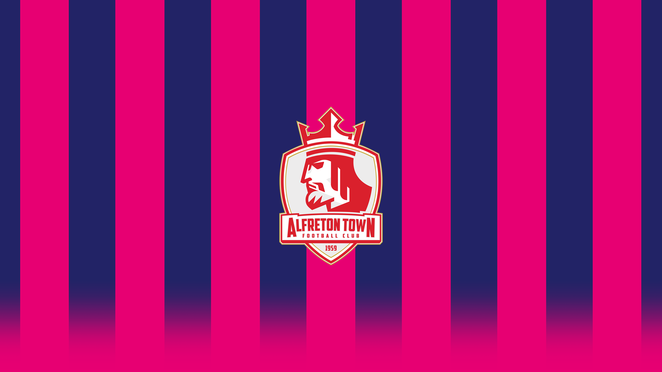 Alfreton Town F.C. logo on striped background HD Wallpaper