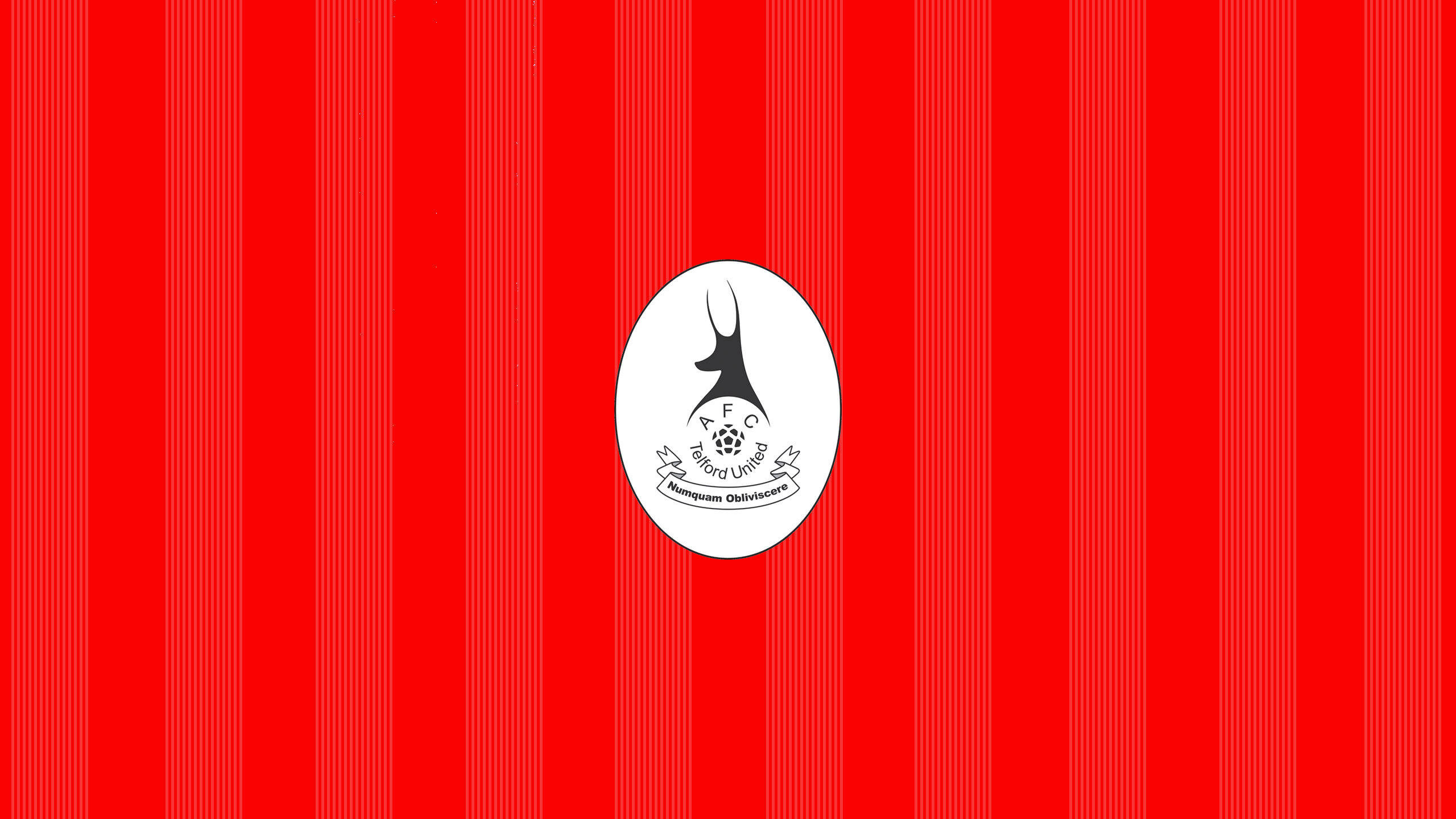 AFC Telford United Logo on Red Striped Background HD Wallpaper