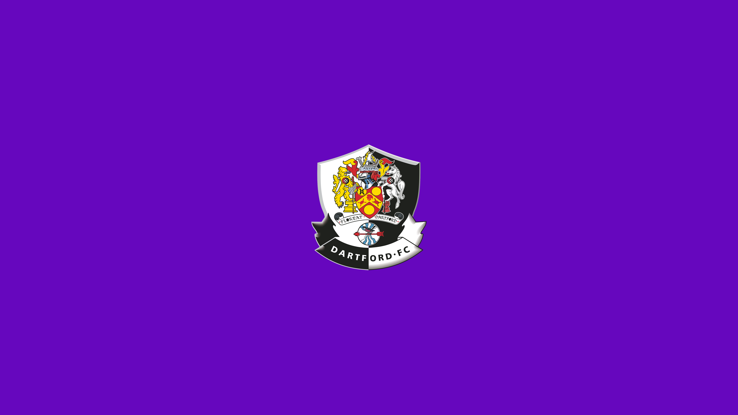 Dartford F.C. Emblem on Purple Background HD Wallpaper