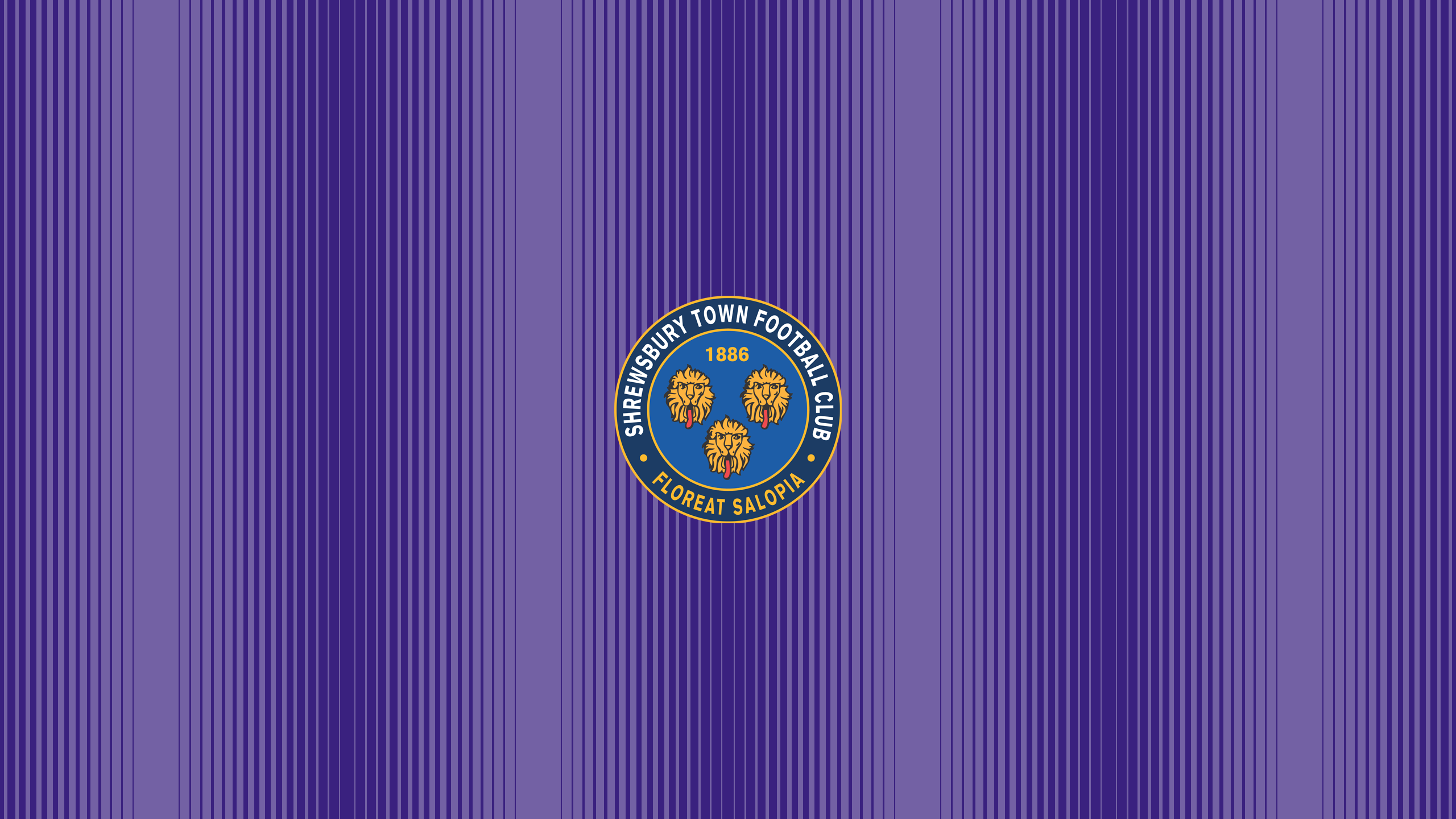 Shrewsbury Town F.C. Emblem Purple Stripes HD Wallpaper