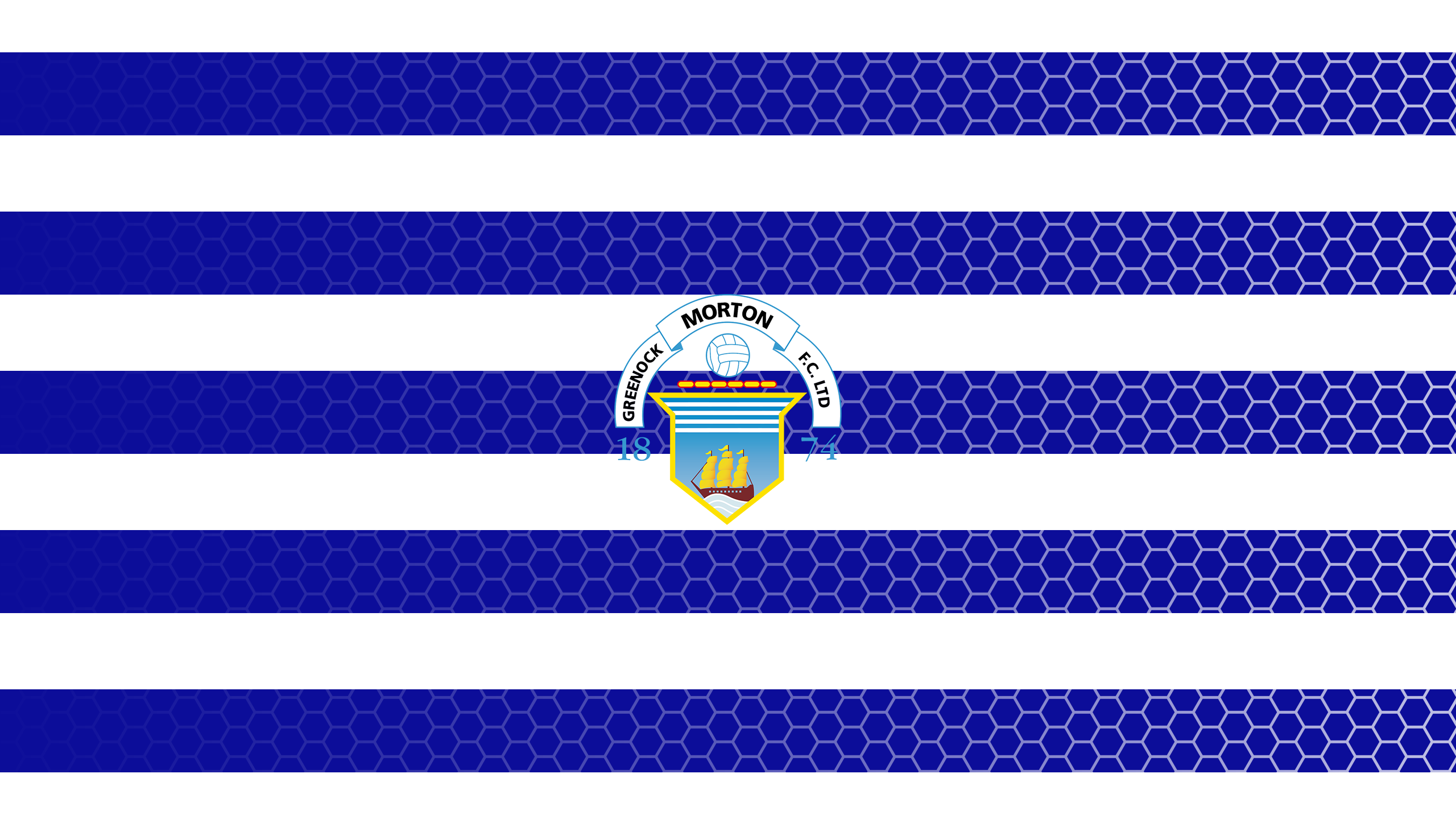 Greenock Morton F.C. Logo Flag with Hexagon Pattern HD Wallpaper