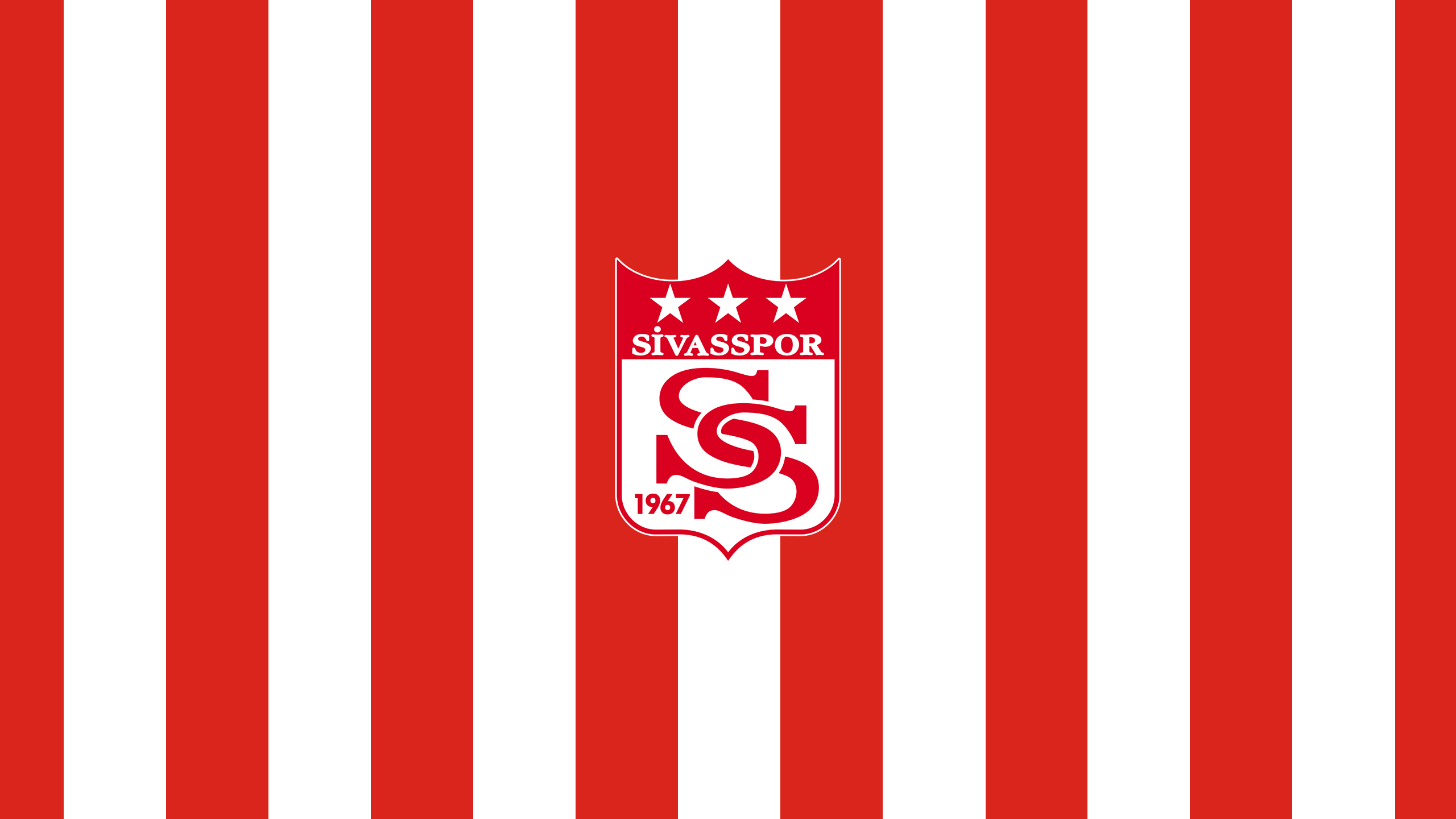 Sivasspor Football Club Emblem on Striped Background HD Wallpaper