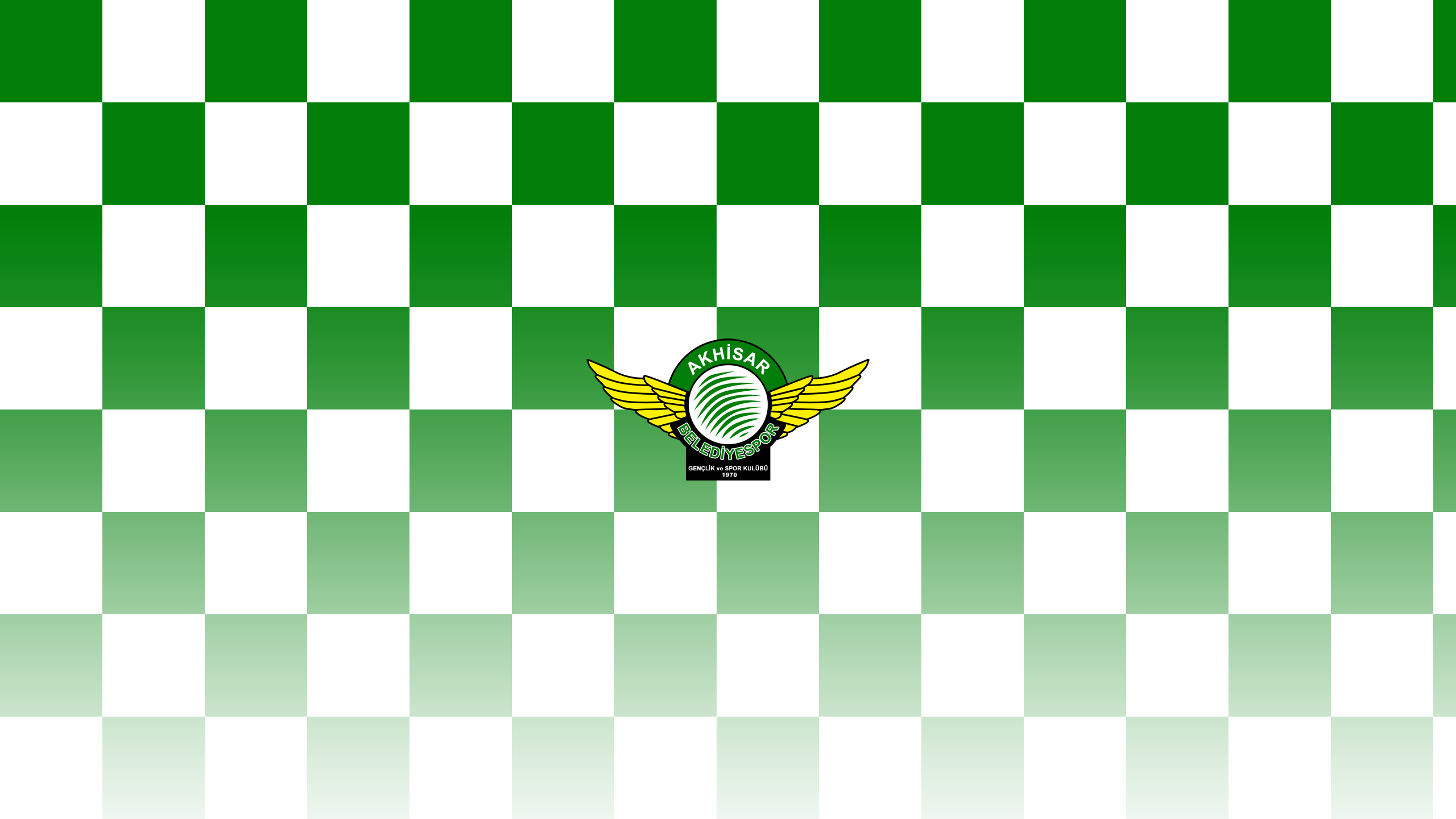 Akhisarspor Logo Green White Checkered Gradient HD Wallpaper
