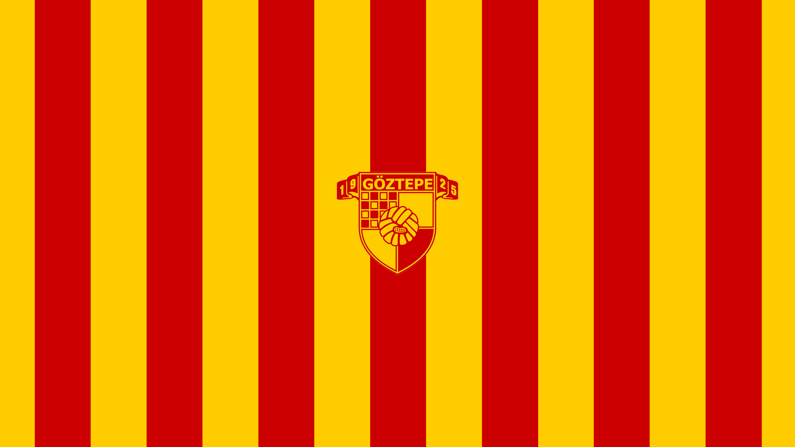Göztepe S.K. soccer club flag and emblem HD Wallpaper