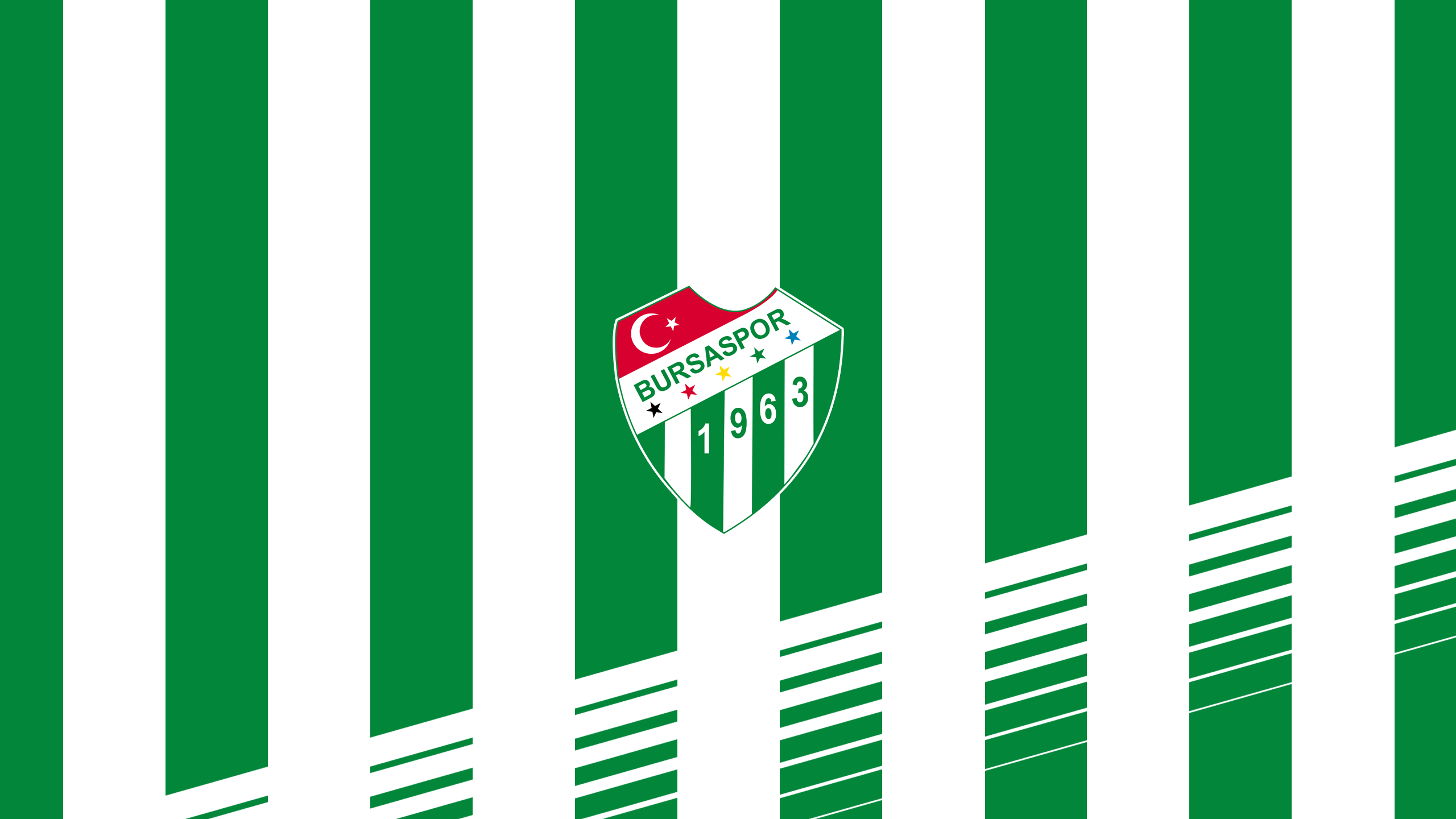 Bursaspor Soccer Club Logo and Emblem on Striped Background HD Wallpaper