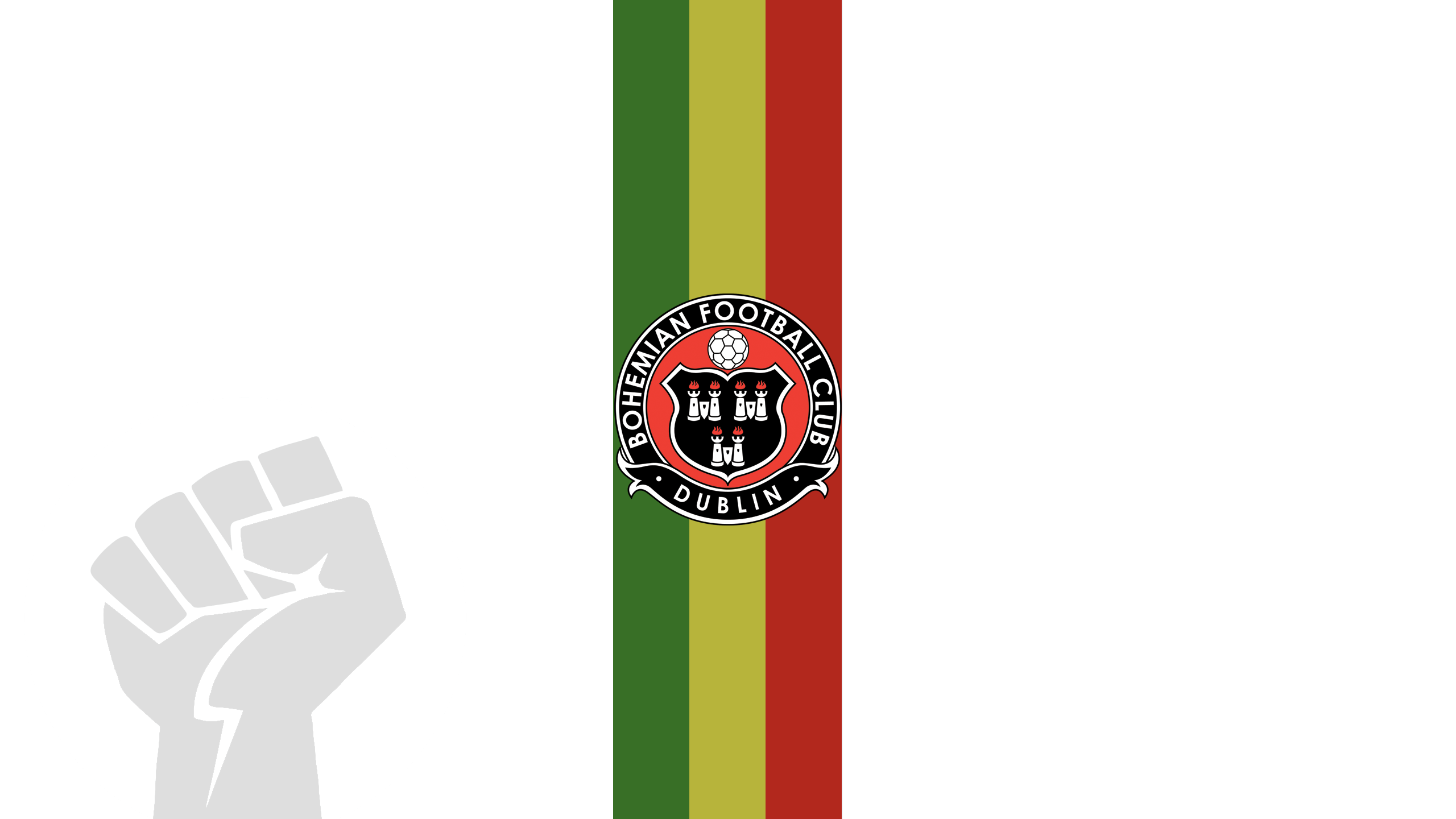 Bohemian F.C. Logo, Rasta Stripe, and Raised Fist HD Wallpaper