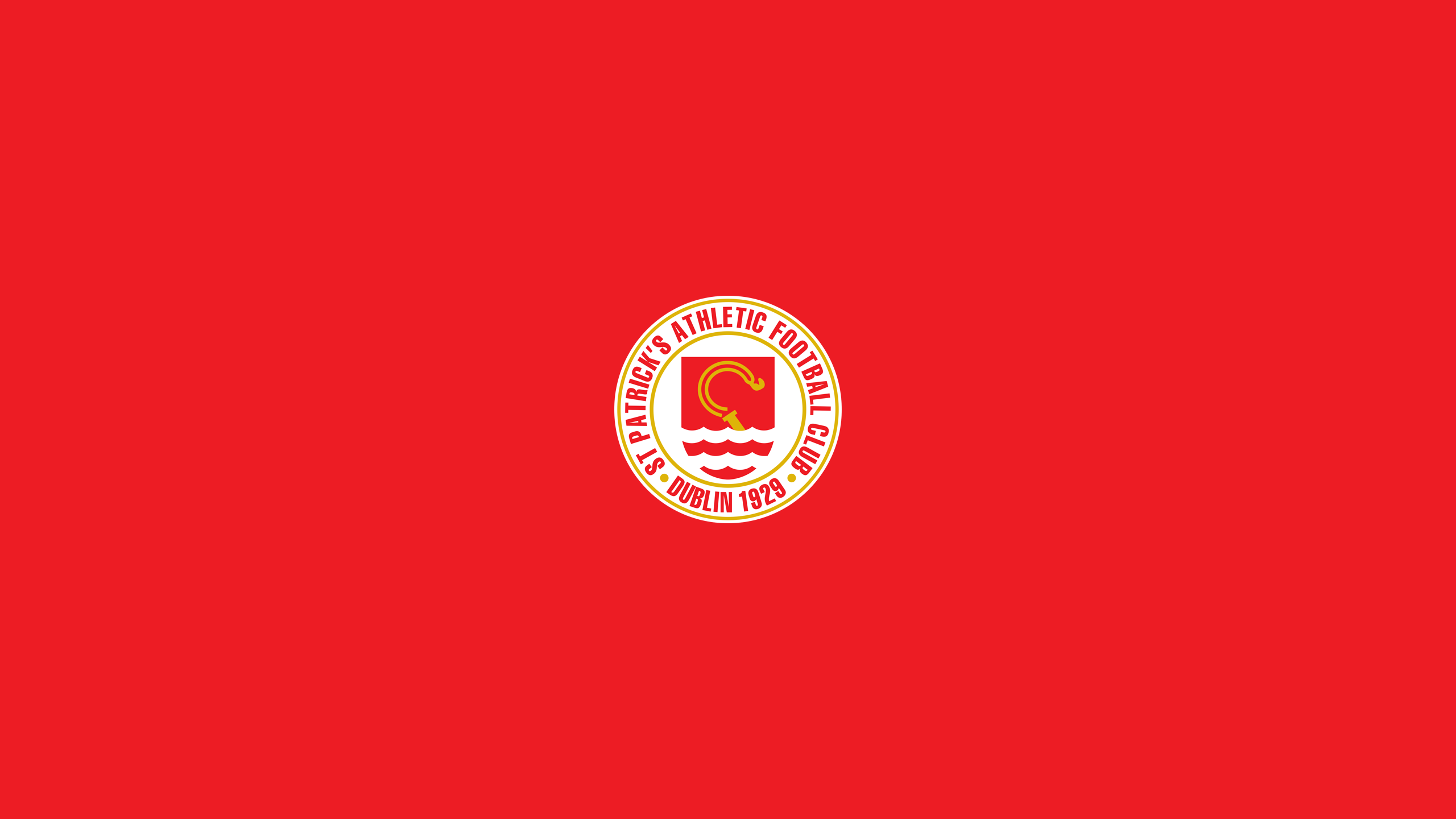 St. Patrick's Athletic F.C. Soccer Logo Red HD Wallpaper