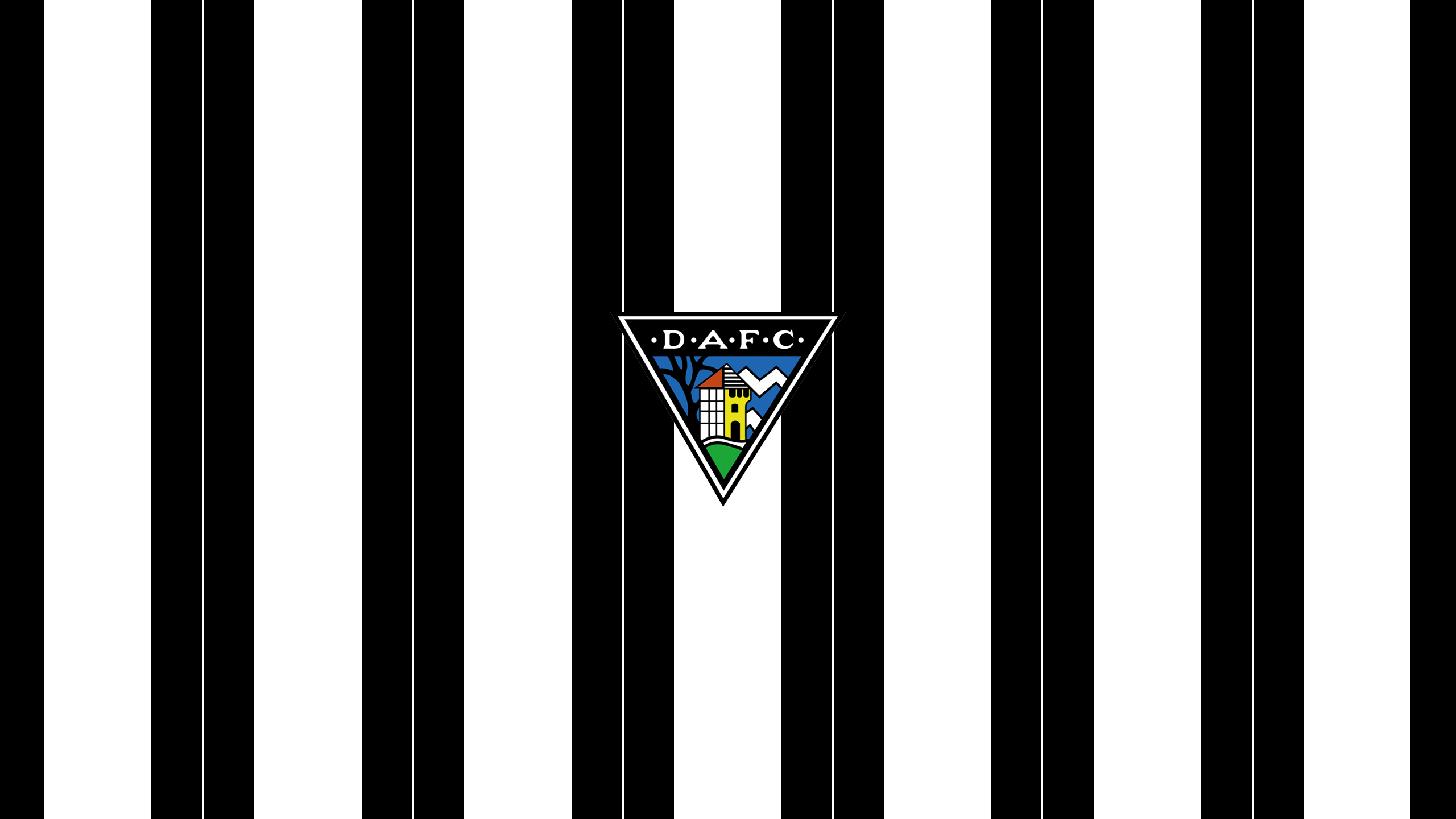 Dunfermline Athletic F.C. Logo Black and White Striped HD Wallpaper