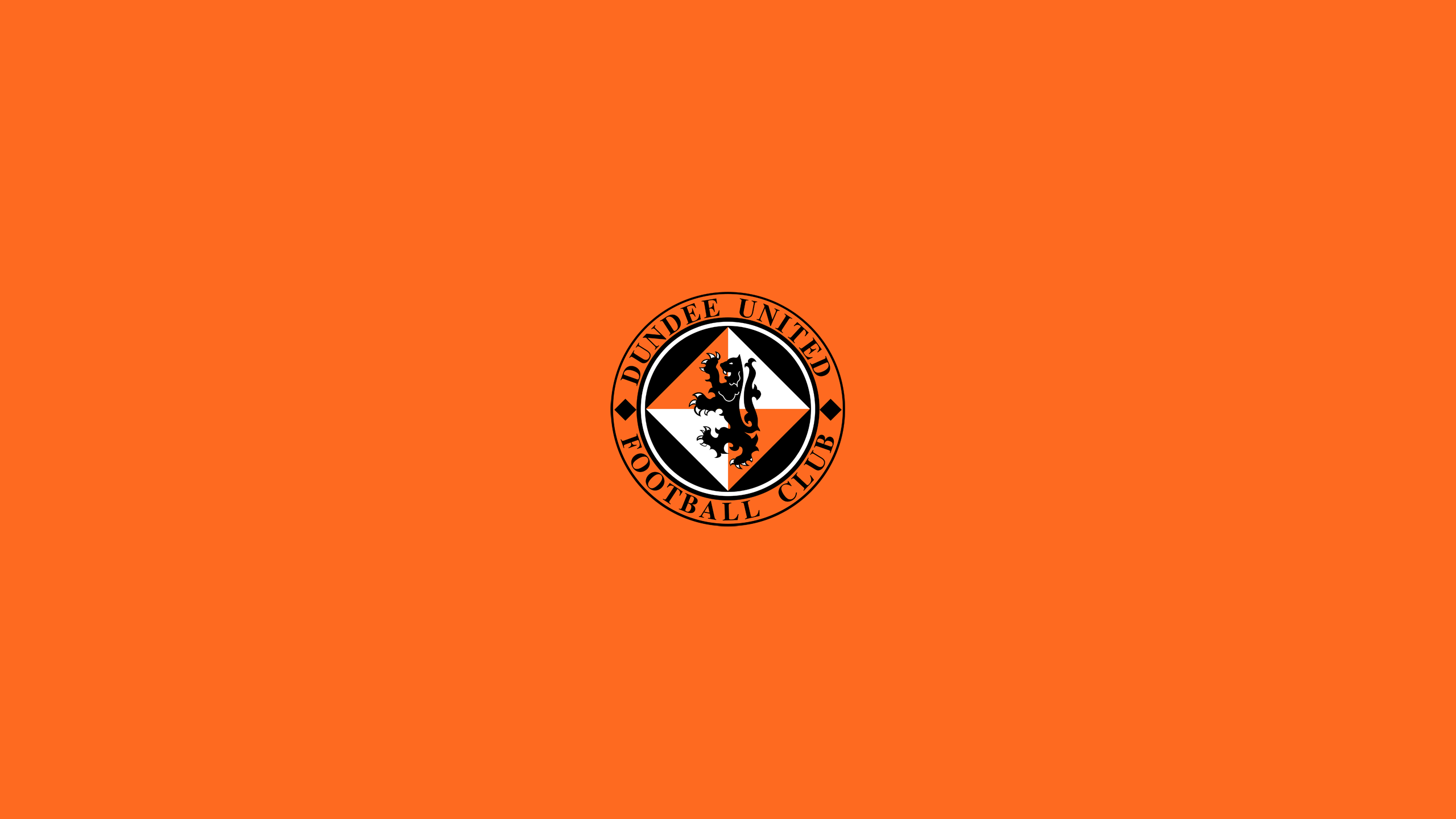 Dundee United F.C. Logo on Orange Background HD Wallpaper