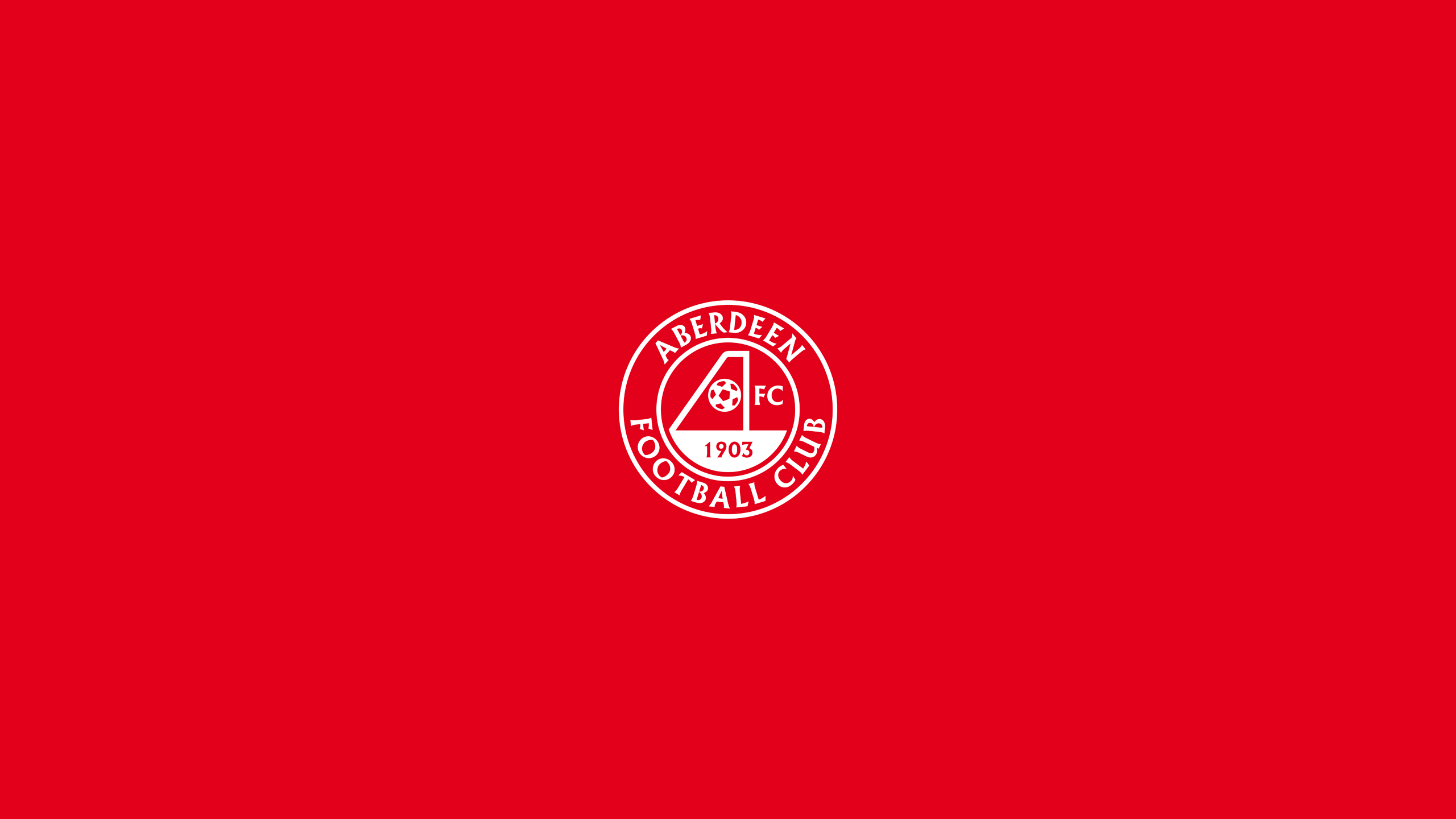 Aberdeen F.C. Soccer Logo on Red HD Wallpaper