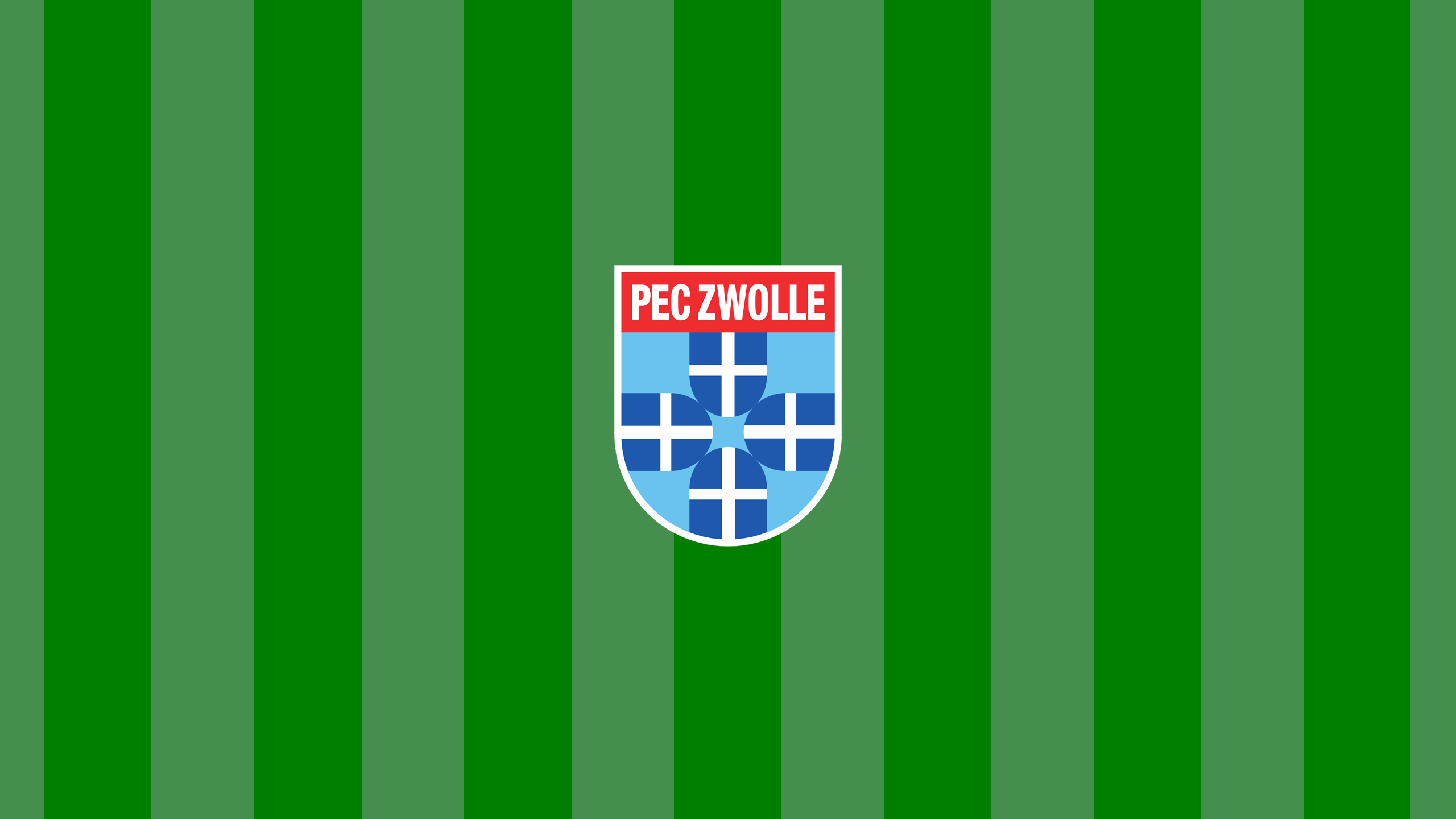 PEC Zwolle soccer emblem on green stripes HD Wallpaper