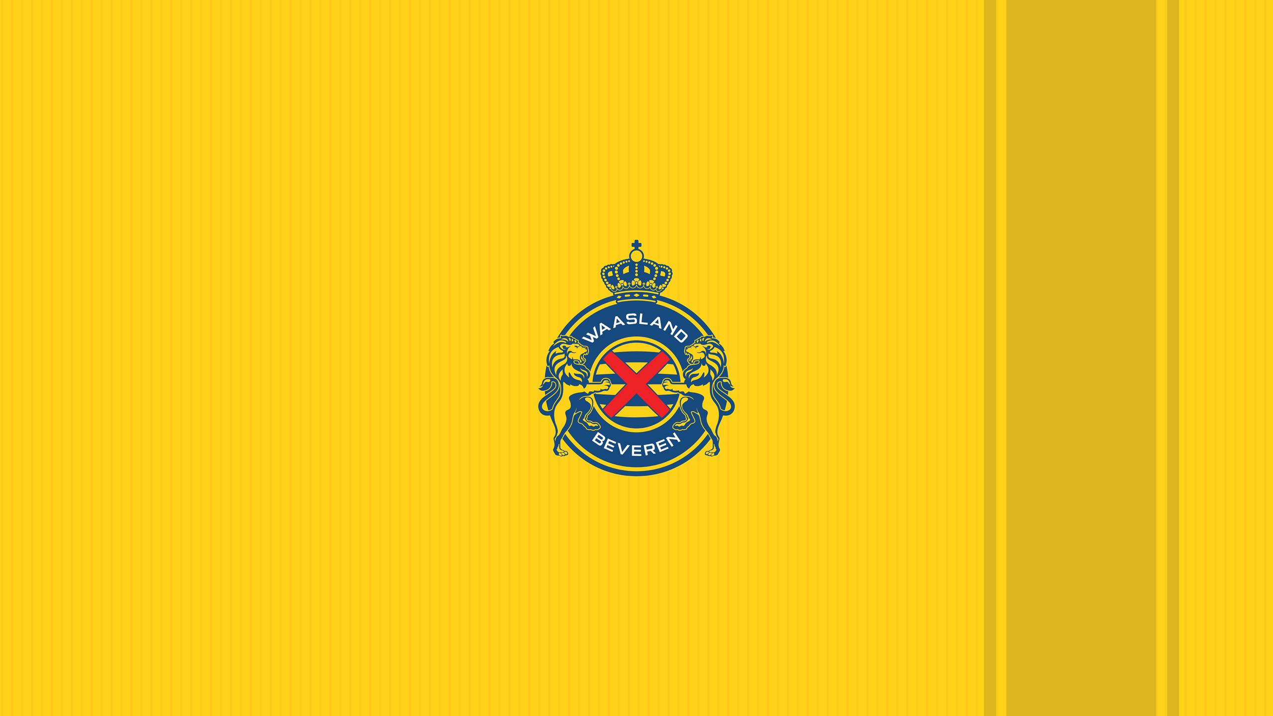 Waasland-Beveren Soccer Logo on Yellow HD Wallpaper