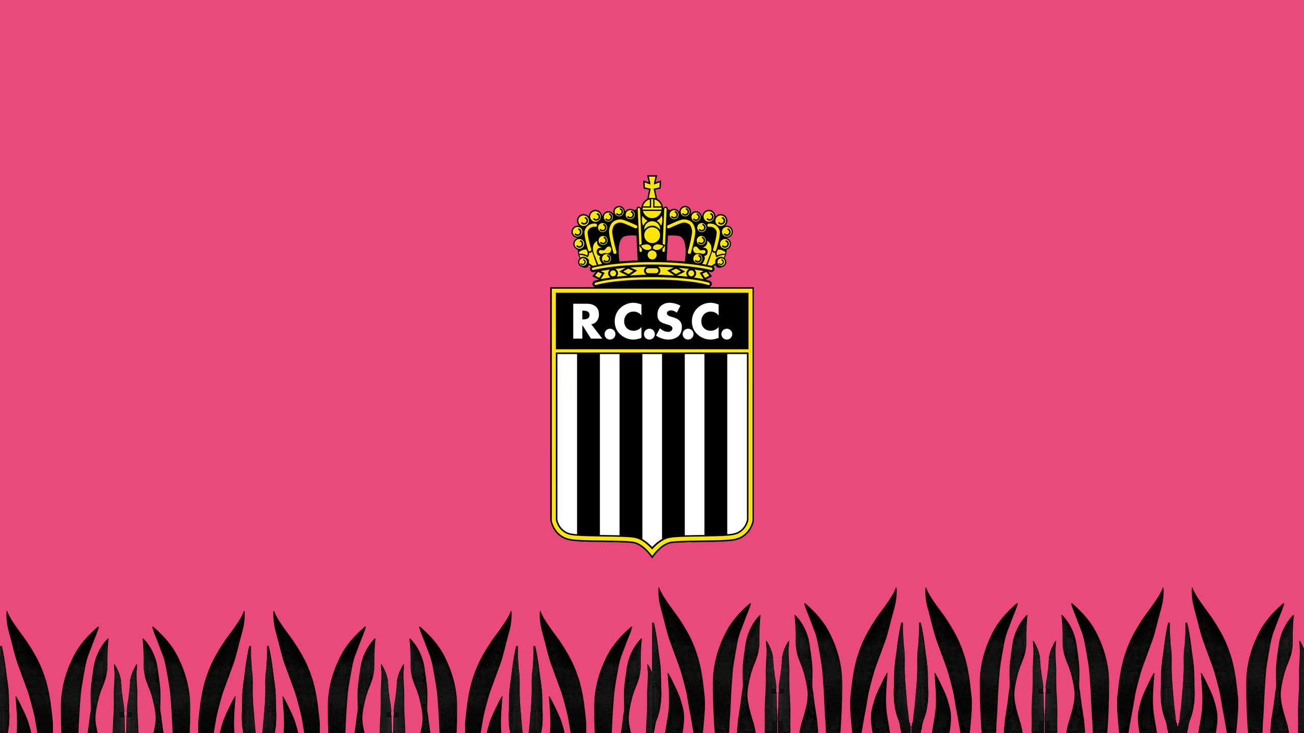 R. Charleroi S.C. Emblem Pink and Black HD Wallpaper