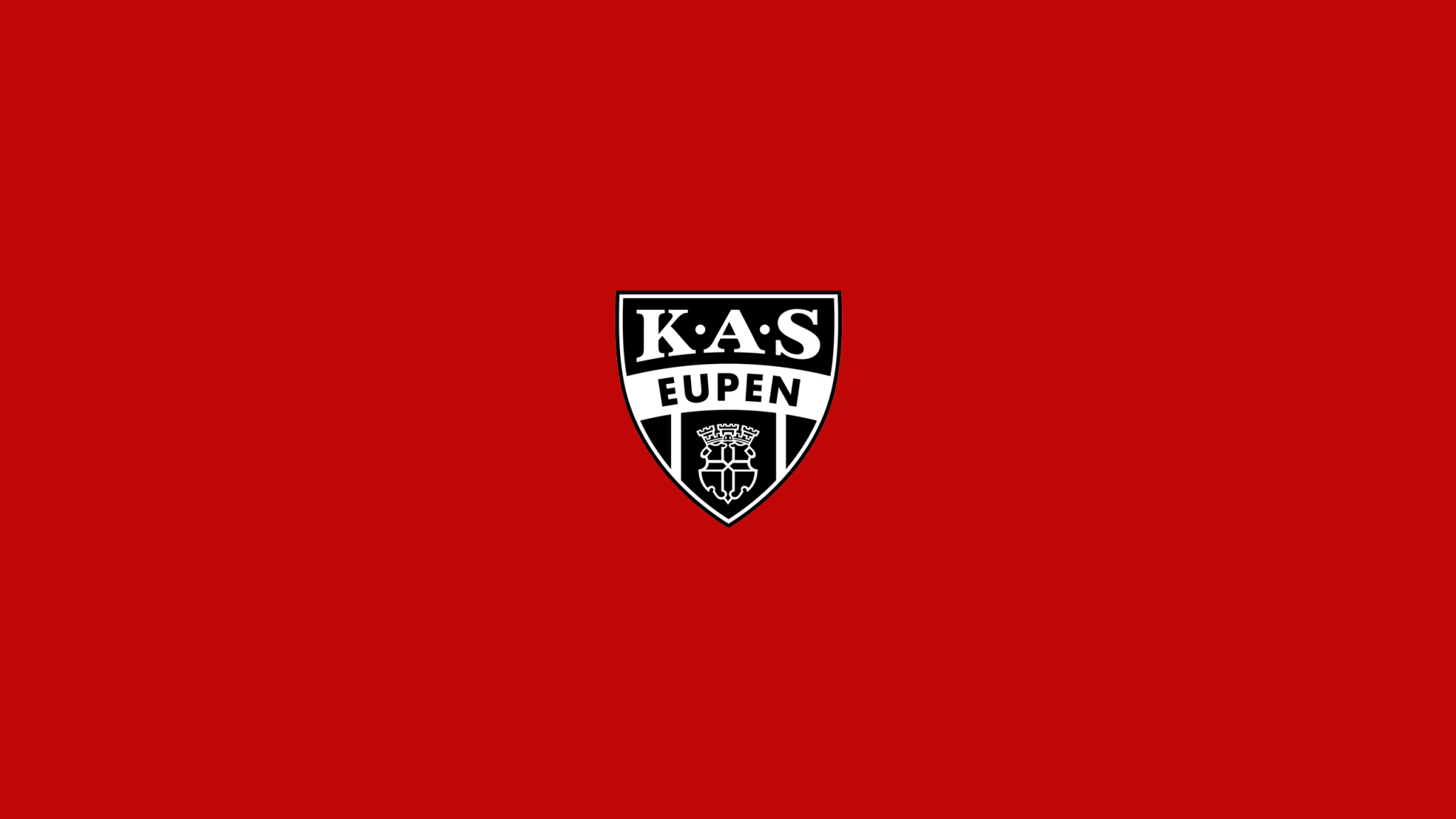 K.A.S. Eupen Soccer Club Logo on Red HD Wallpaper