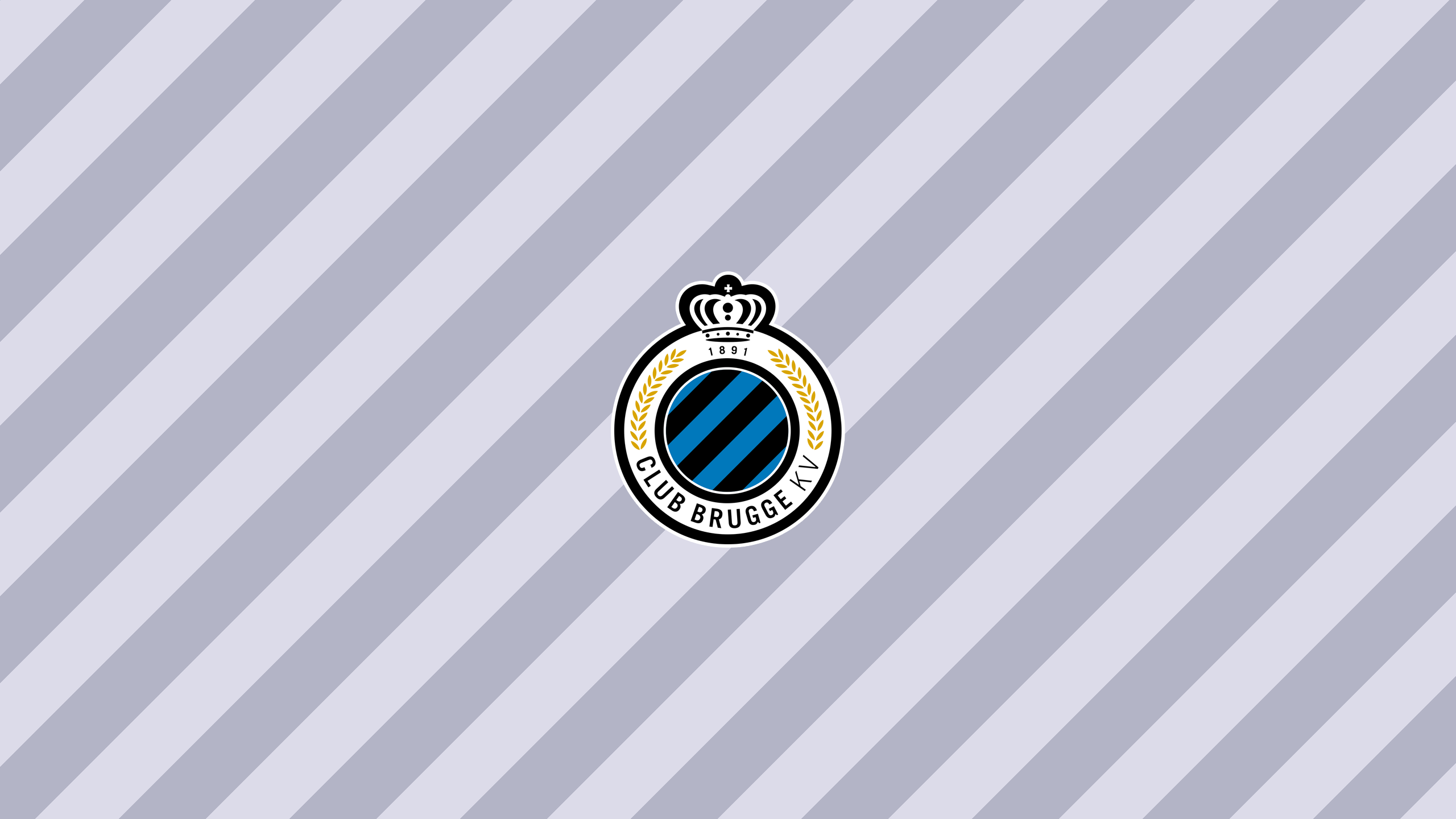 Club Brugge KV soccer logo on striped background HD Wallpaper