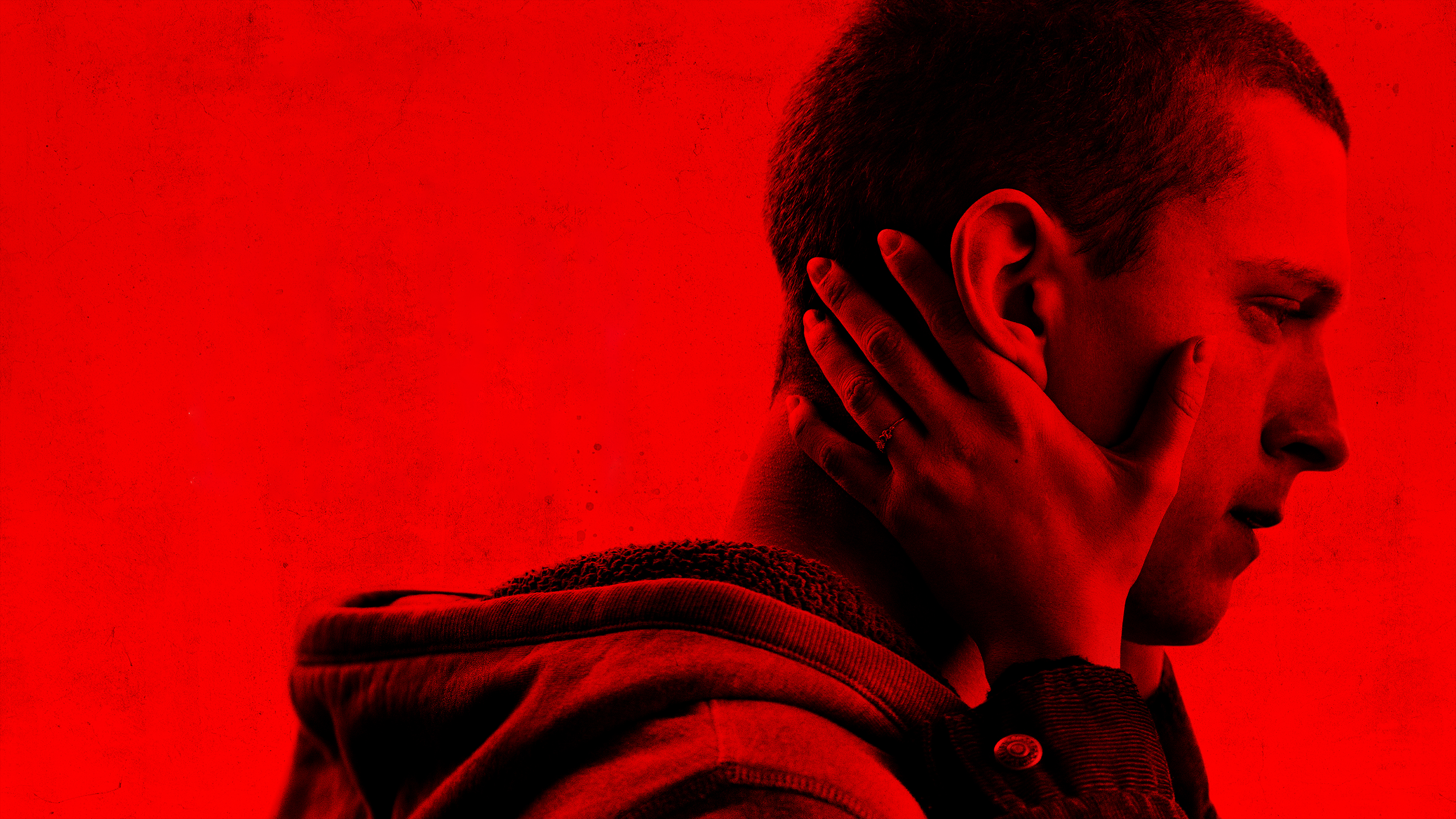 Cherry: Tom Holland, red portrait with comforting hand HD Wallpaper