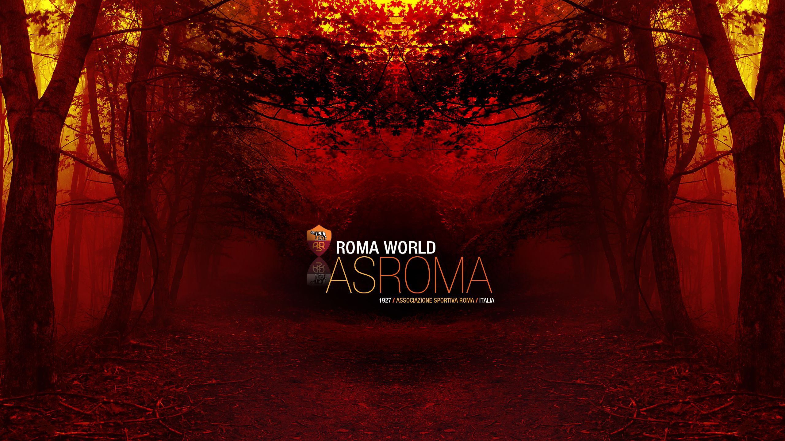 Roma World AS Roma Fiery Forest HD Wallpaper