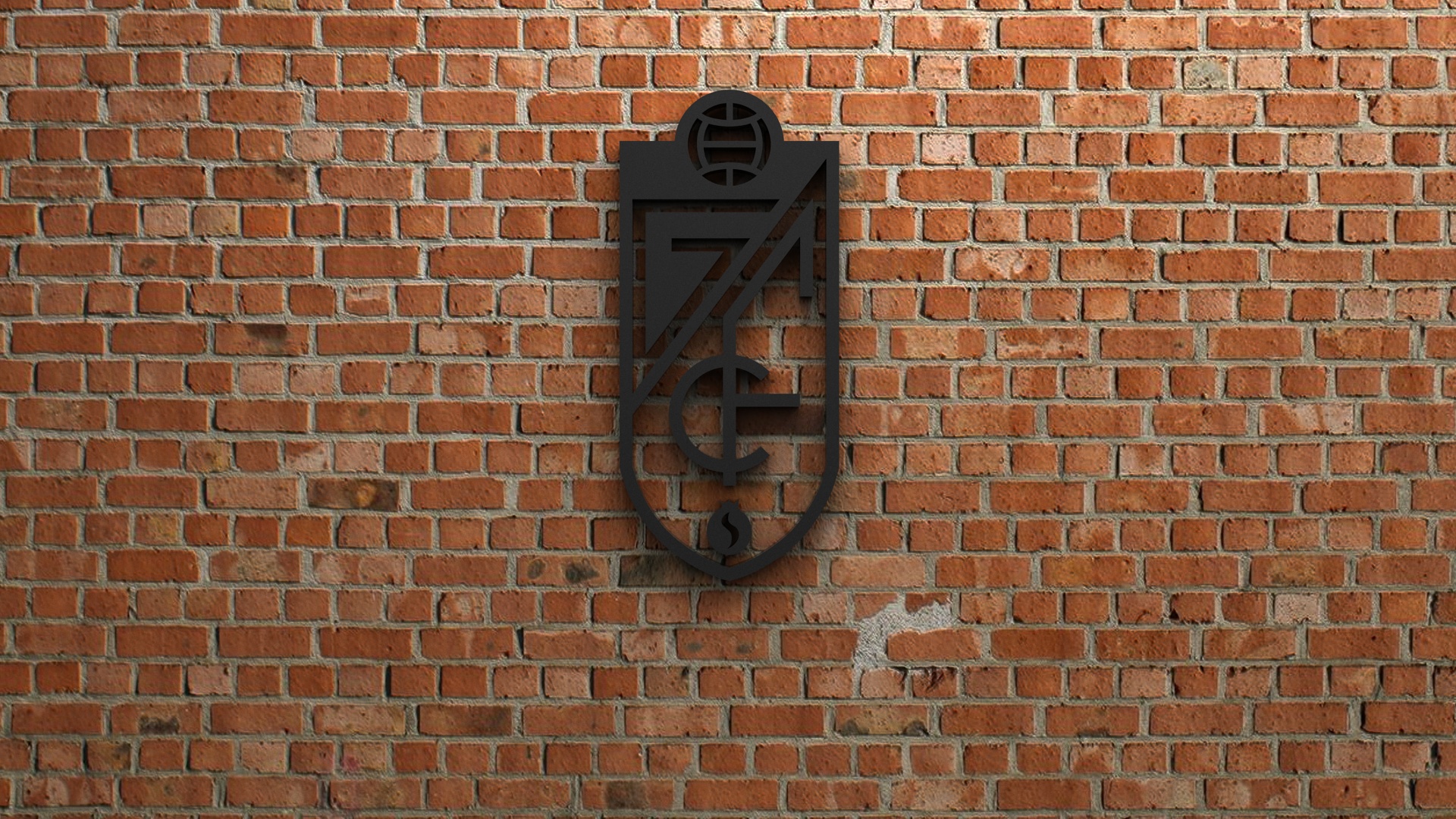 Granada CF Emblem on Brick Wall HD Wallpaper