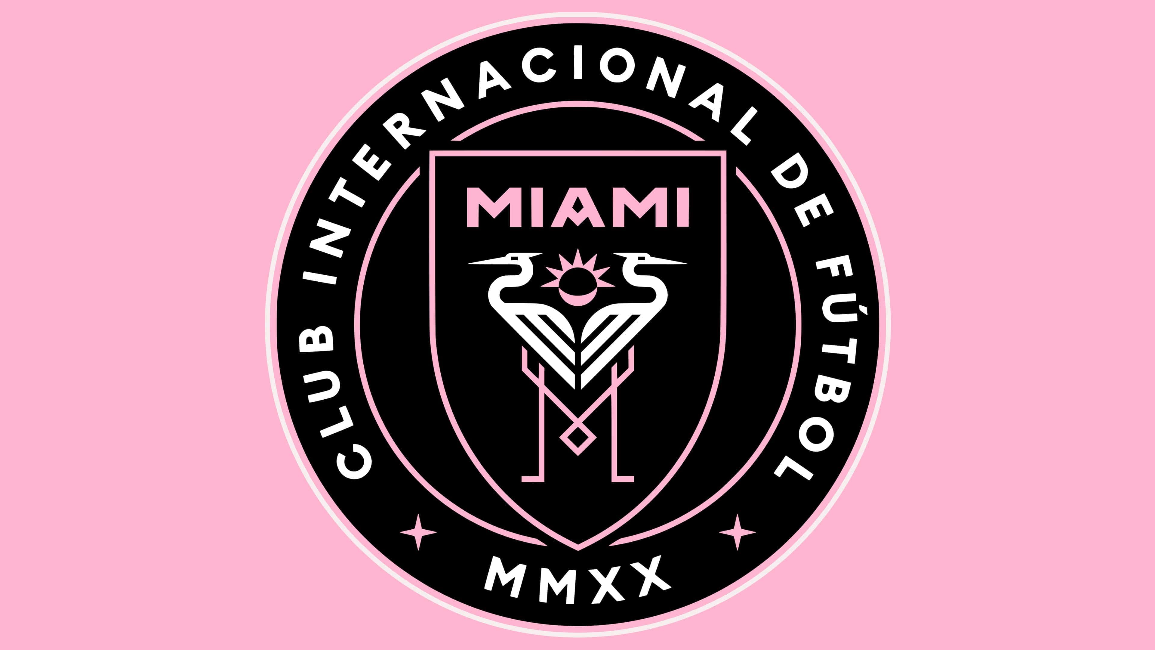 Inter Miami CF Logo Pink 4K HD Wallpaper