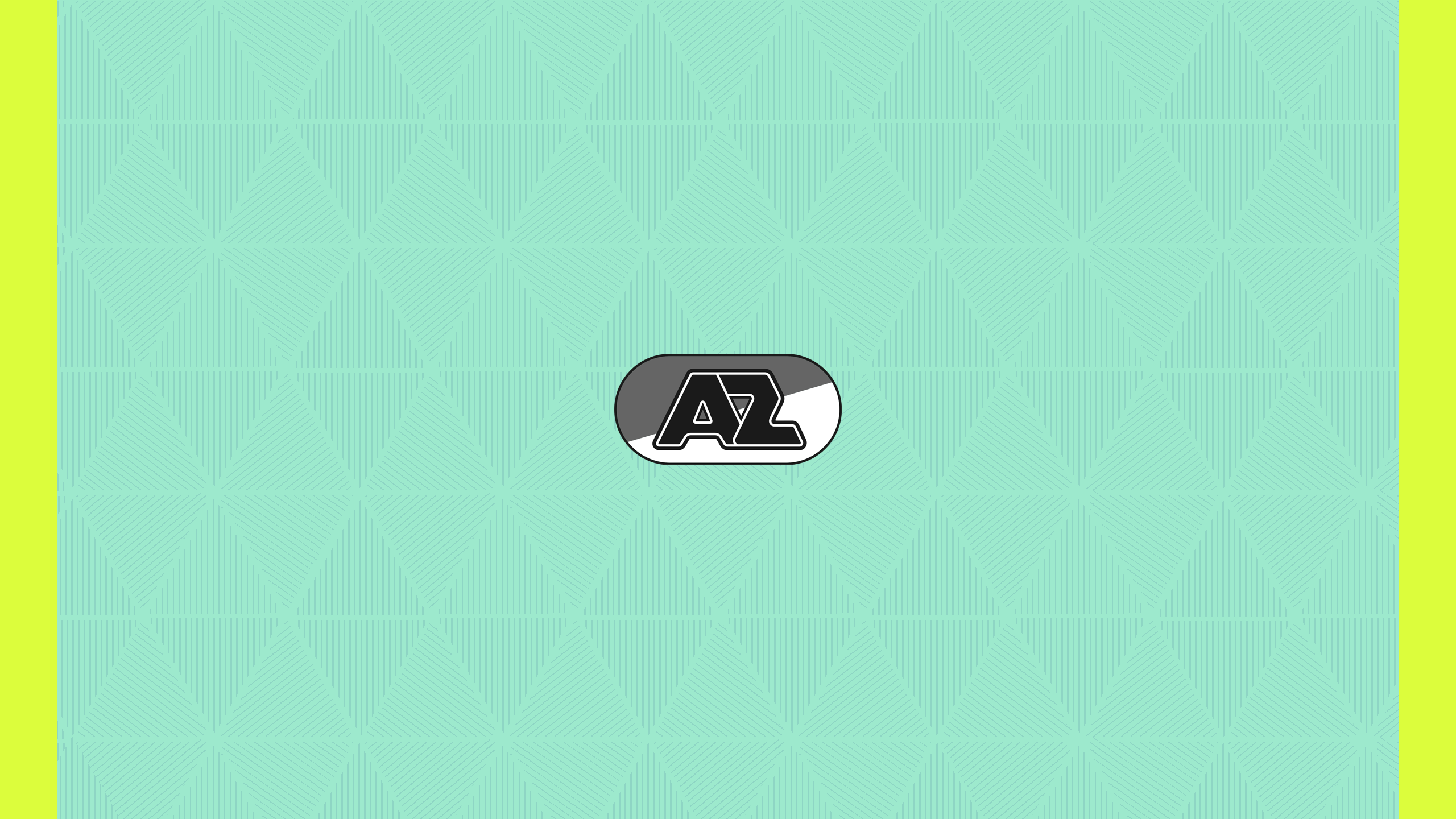 AZ Alkmaar Soccer Logo on Patterned Teal HD Wallpaper