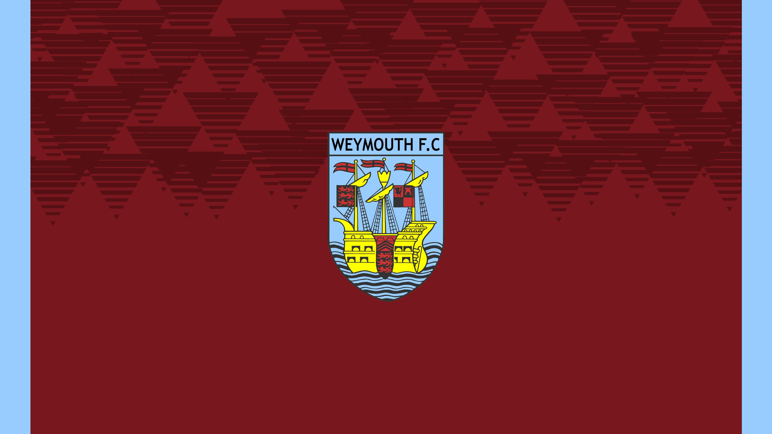 Weymouth F.C. Logo on Patterned Maroon Background HD Wallpaper