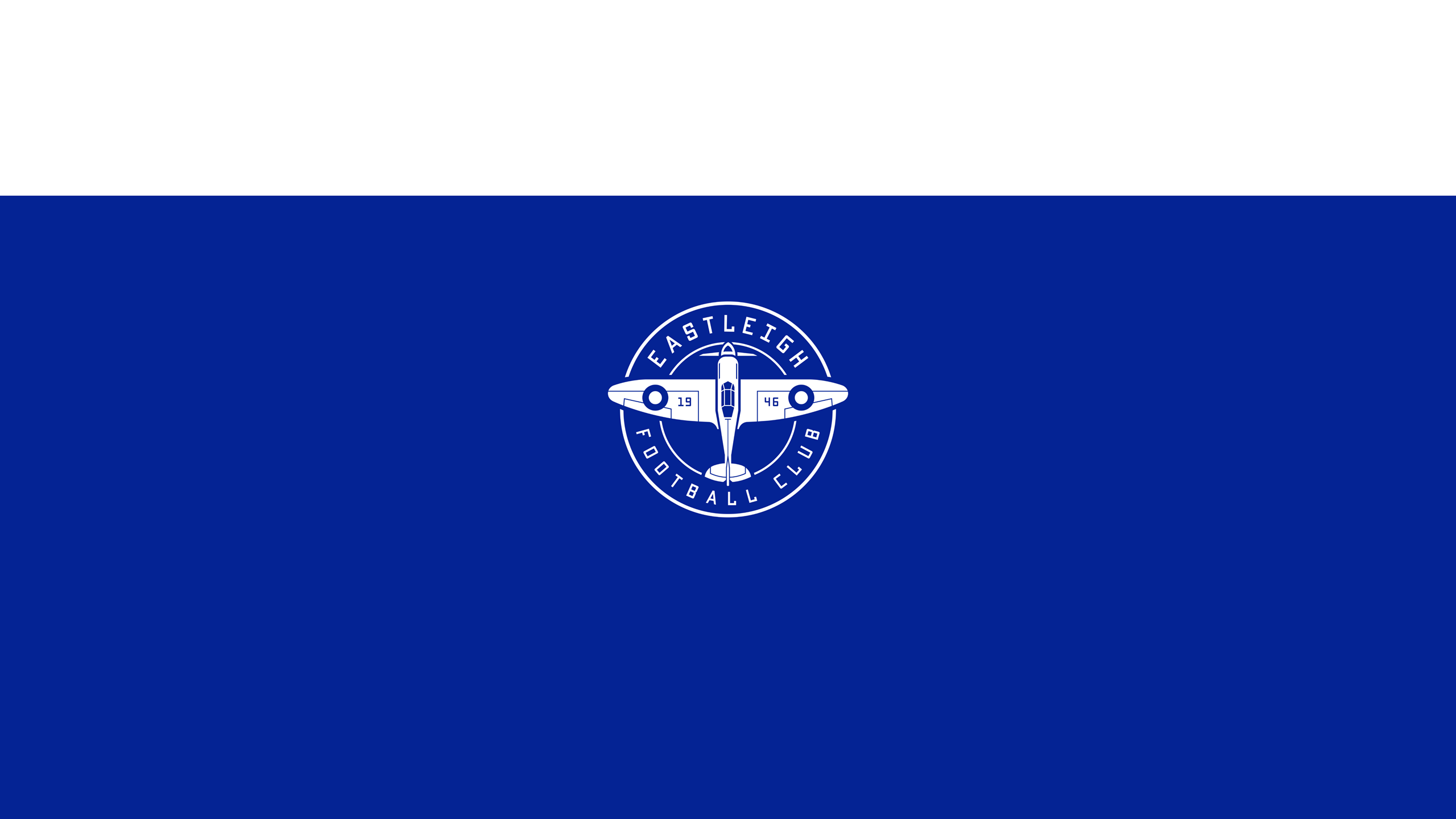 Eastleigh F.C. Logo on White and Blue Flag HD Wallpaper