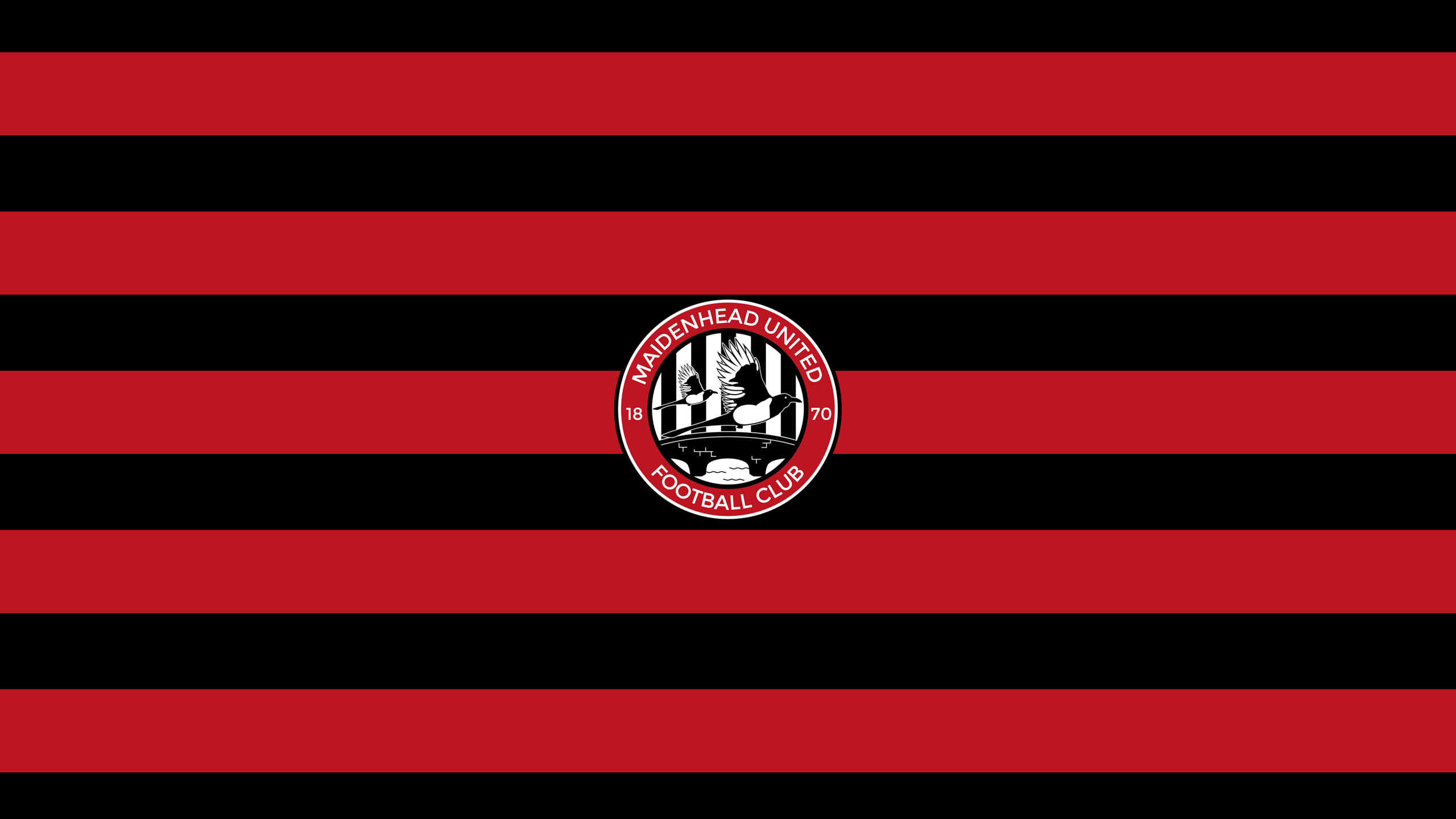 Maidenhead United F.C. Logo Red Black Stripes HD Wallpaper