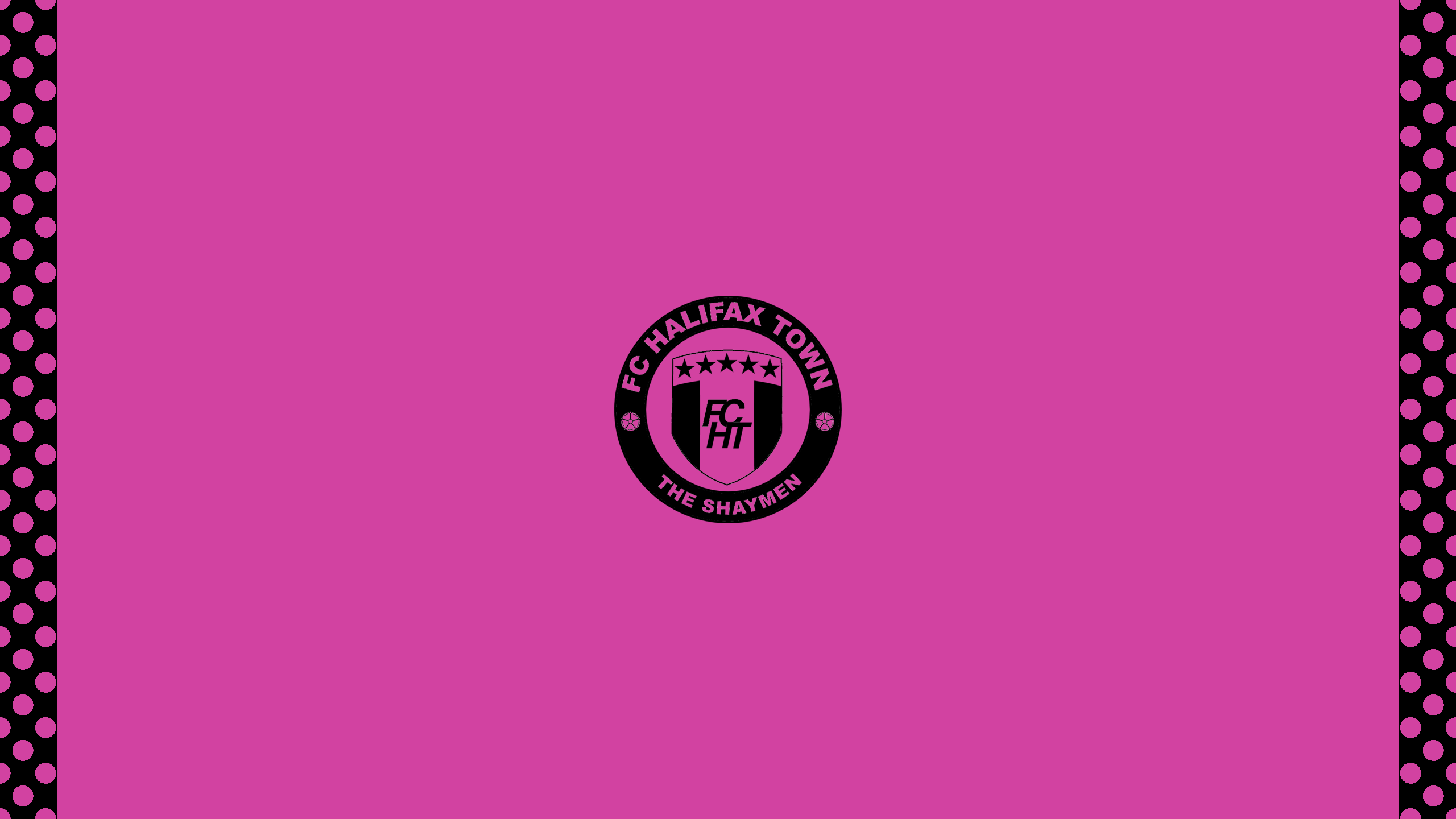 FC Halifax Town Soccer Logo Pink Polka Dots HD Wallpaper