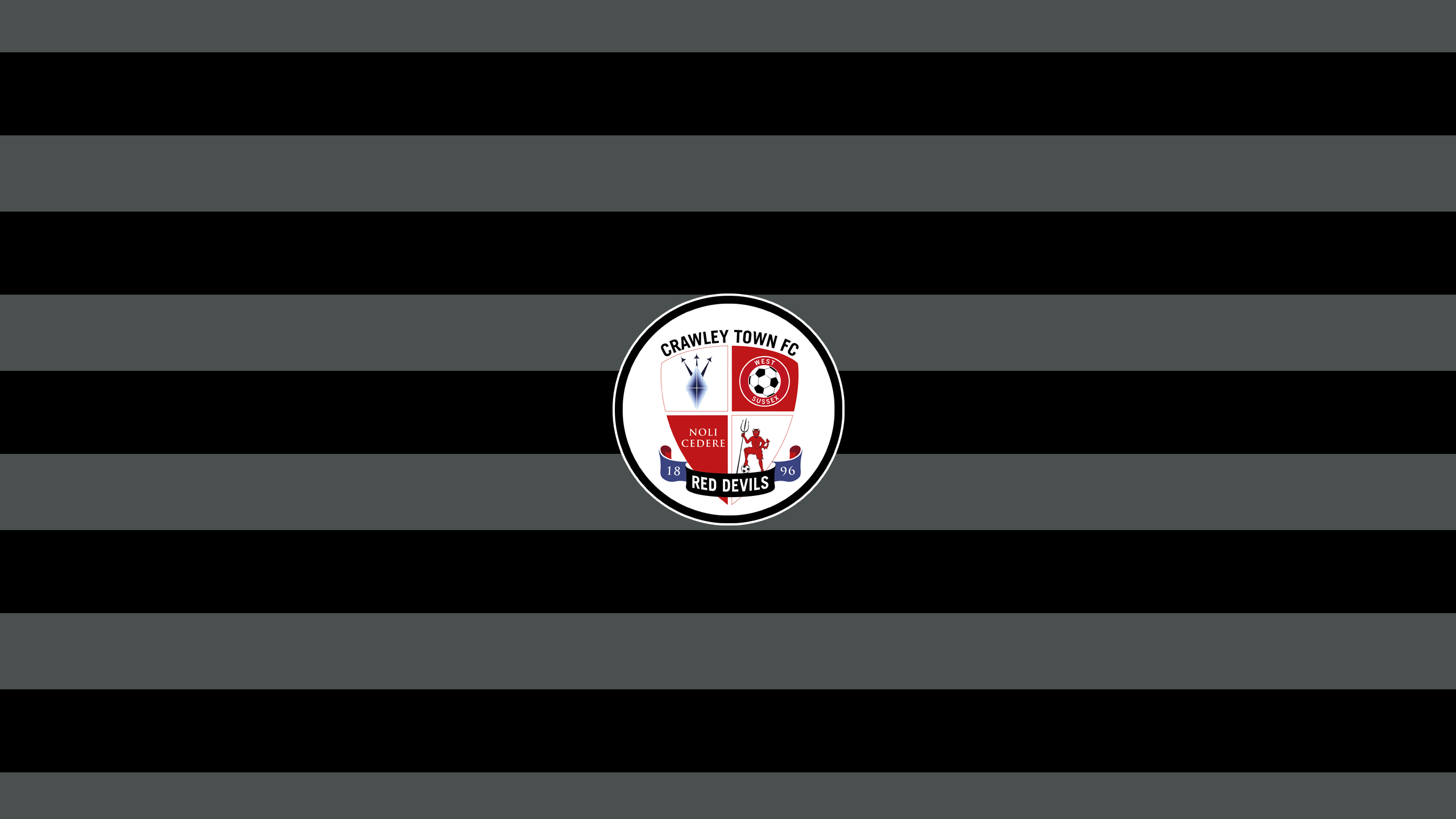 Crawley Town FC Logo Black Grey Striped HD Wallpaper