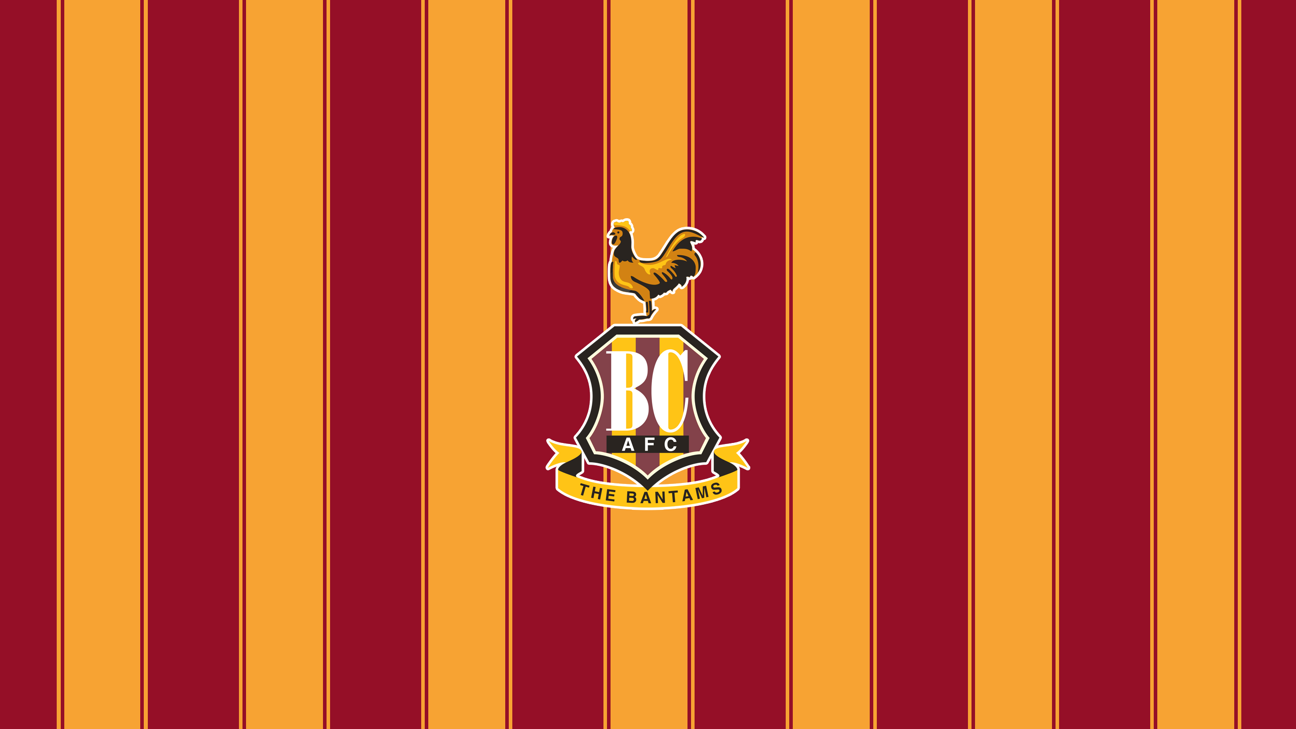 Bradford City A.F.C. emblem on striped soccer kit HD Wallpaper