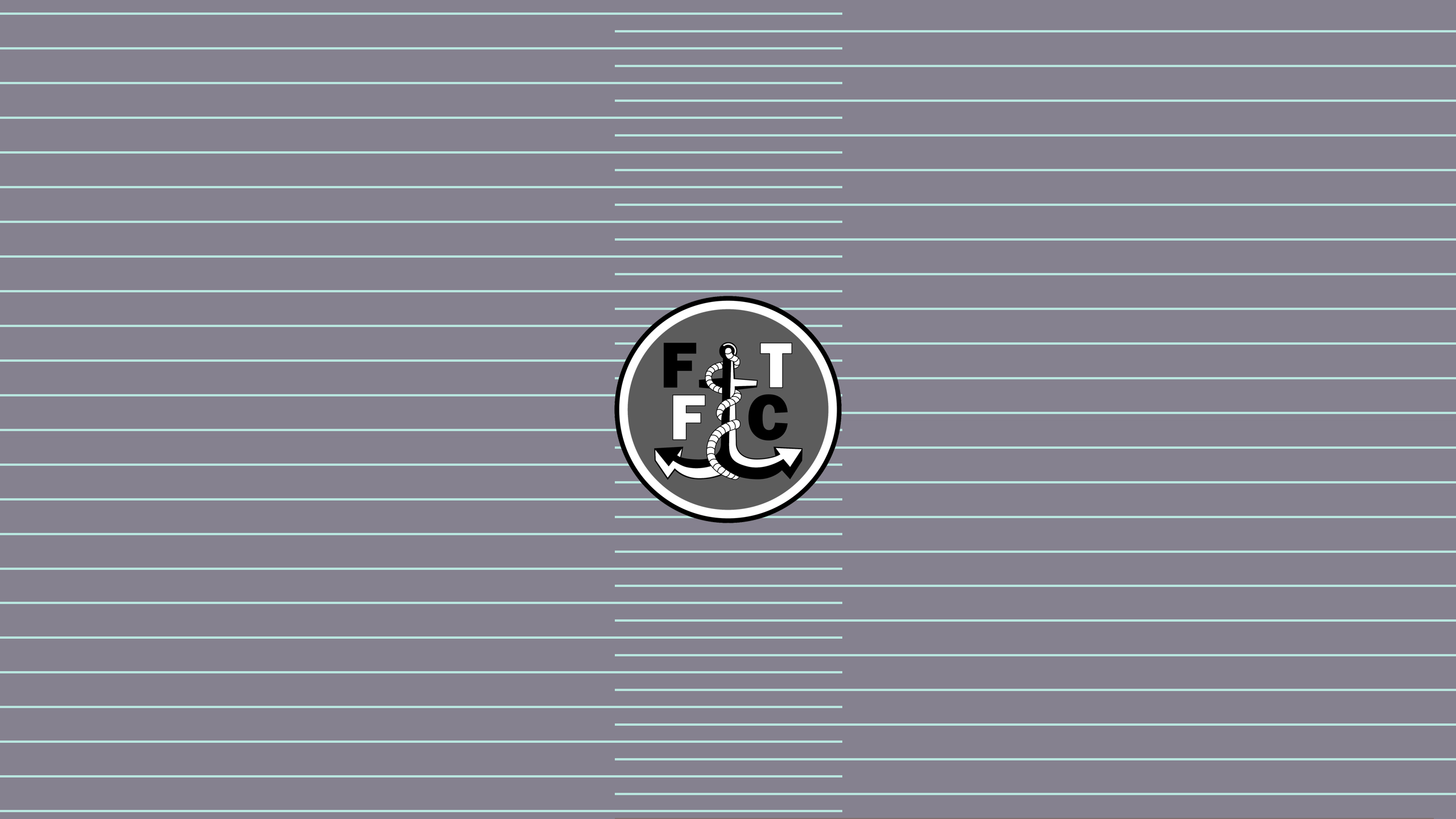 Fleetwood Town F.C. Logo with Striped Background HD Wallpaper
