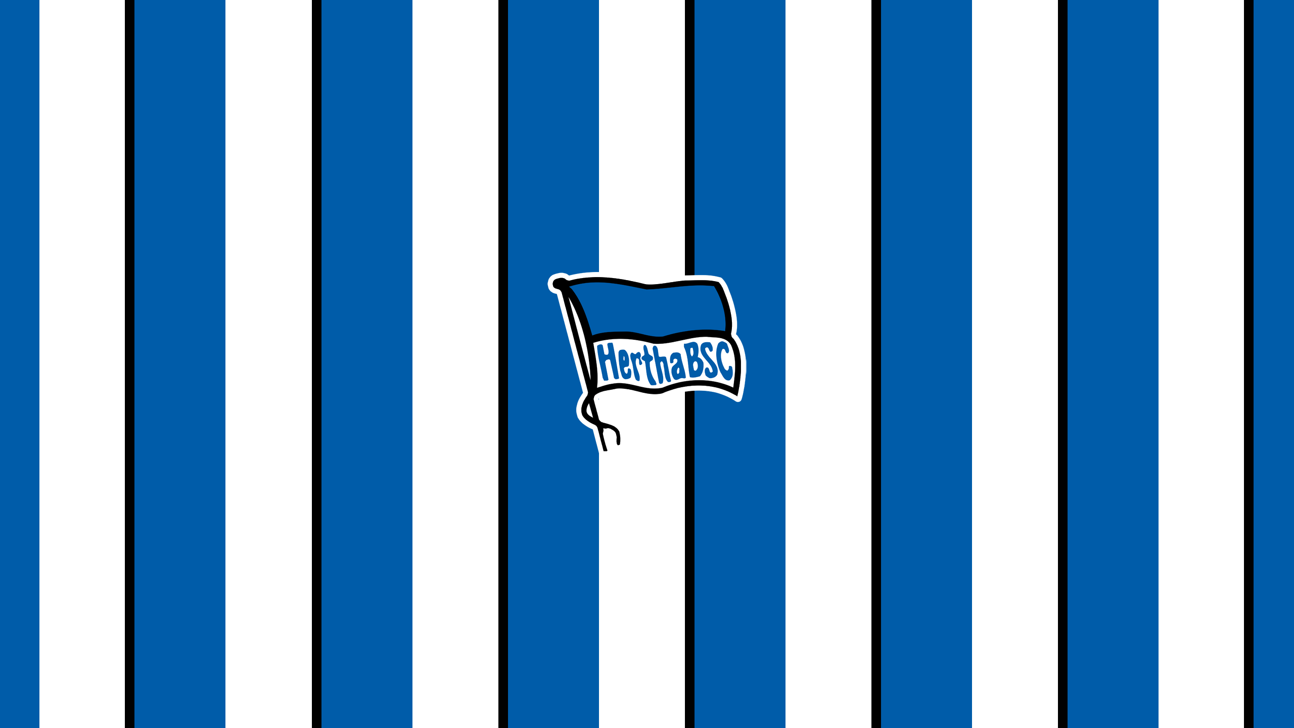 Hertha BSC Logo Blue White Stripes HD Wallpaper