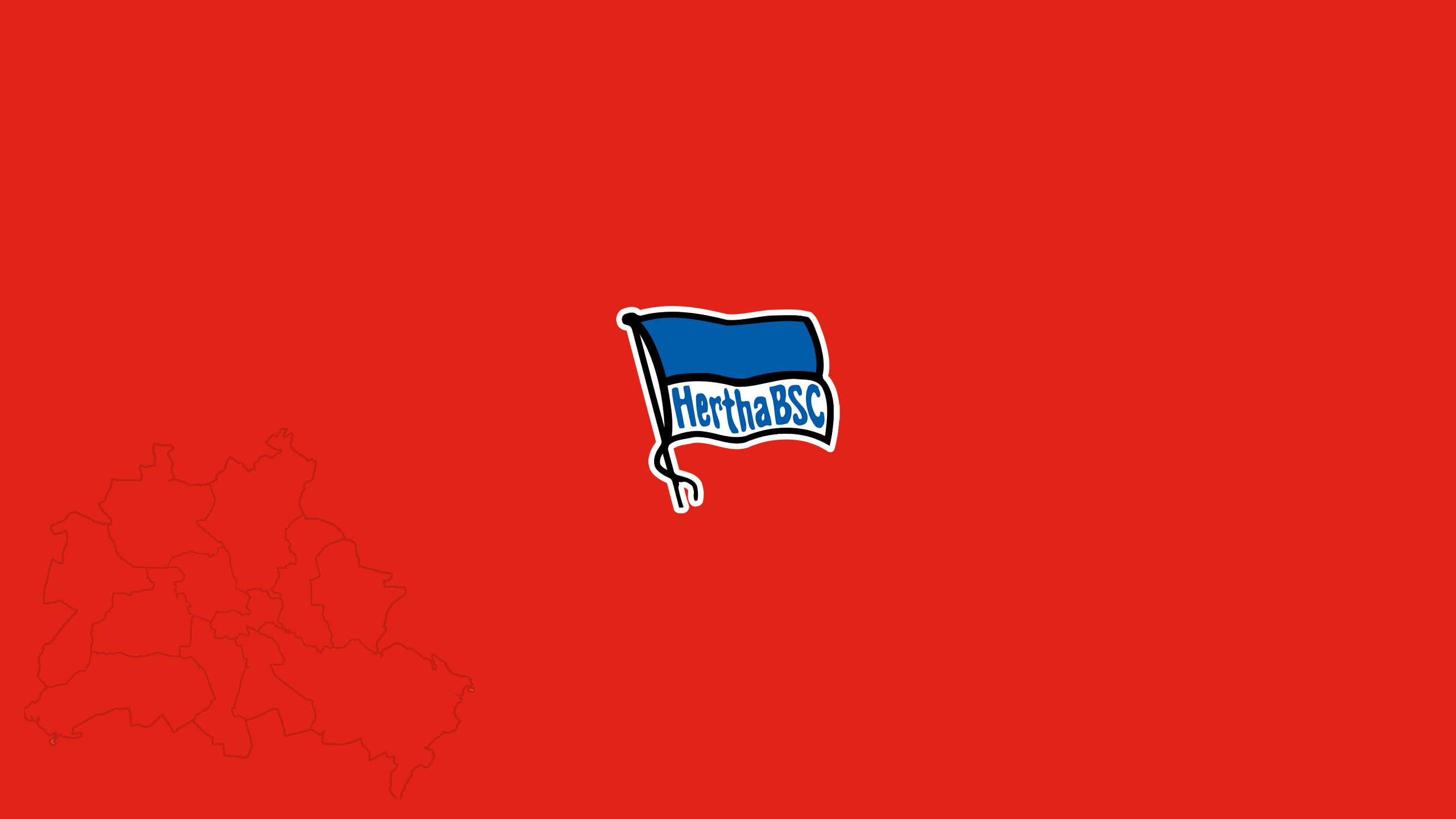 Hertha BSC Logo Red Background Berlin Map HD Wallpaper