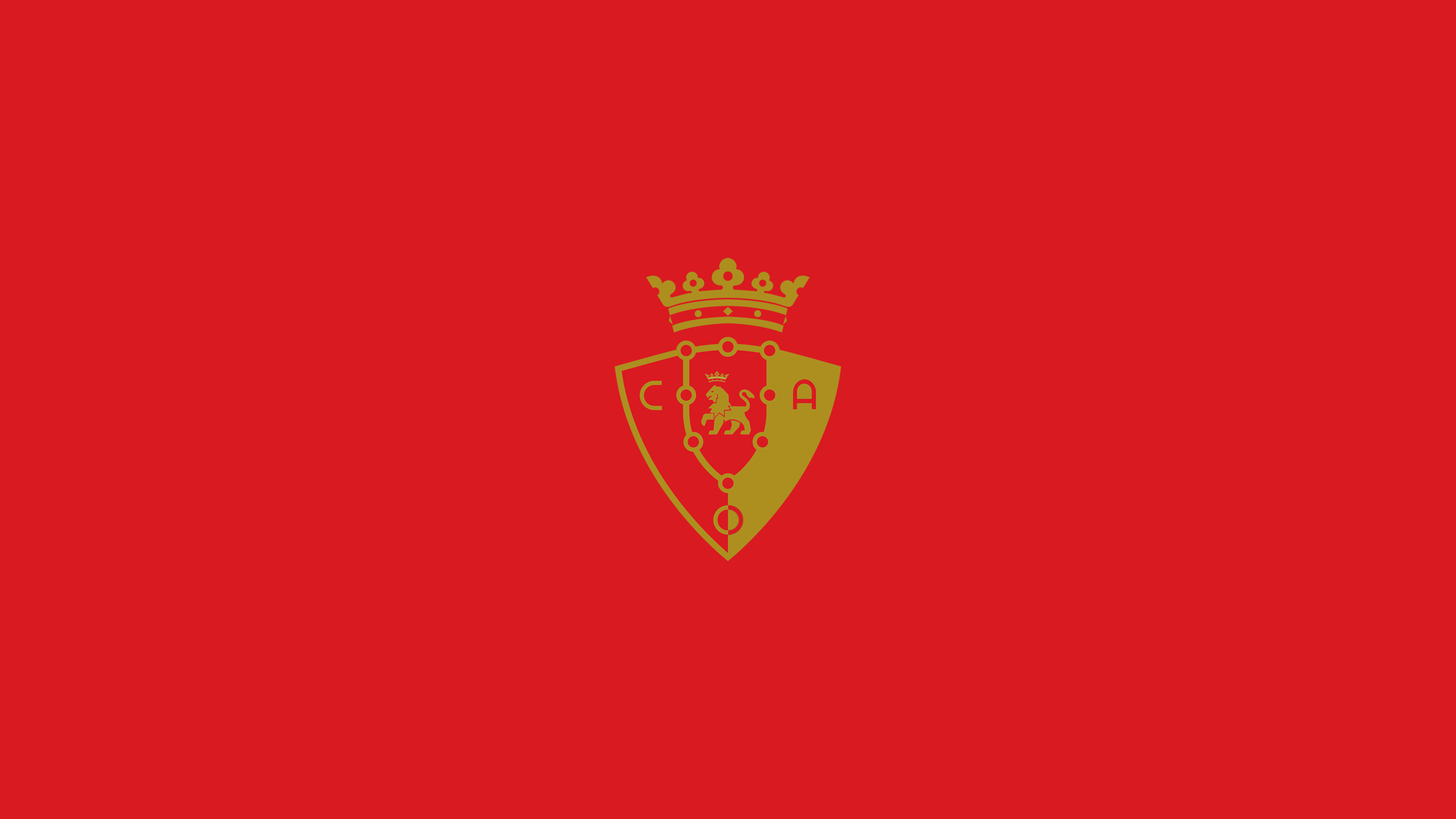CA Osasuna soccer club emblem on red HD Wallpaper