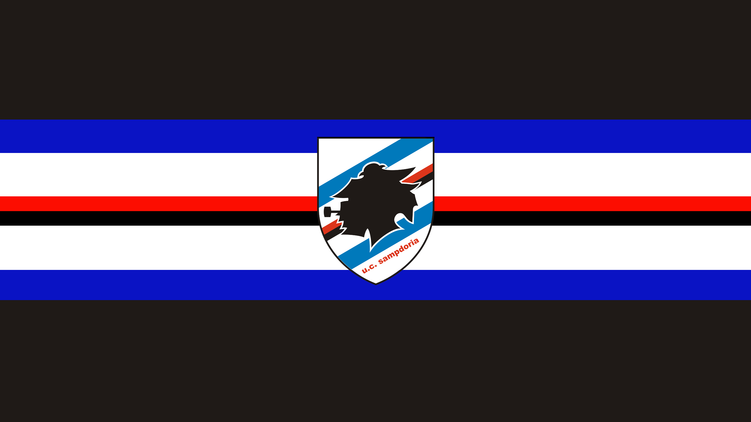 U.C. Sampdoria soccer club logo and flag HD Wallpaper