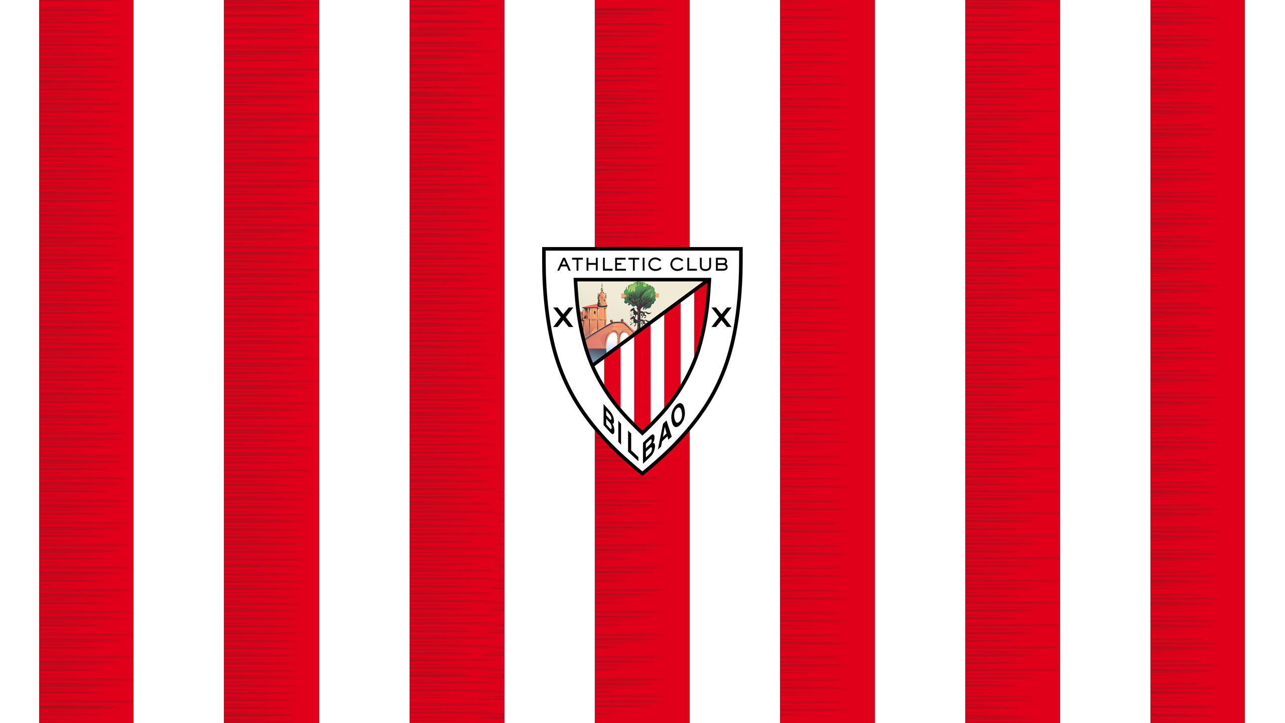 Athletic Bilbao Red and White Striped Logo HD Wallpaper
