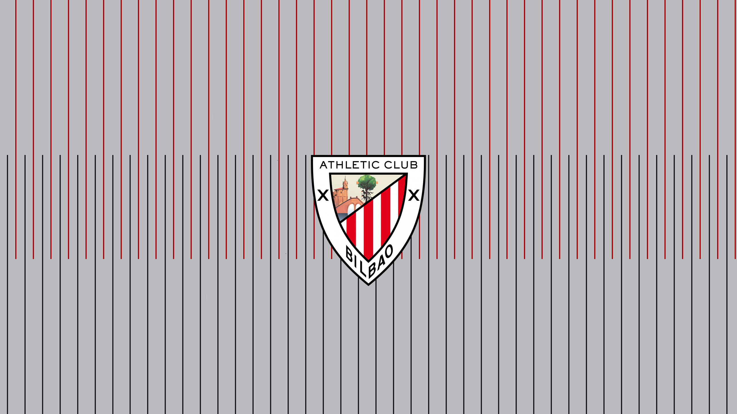 Athletic Bilbao Logo with Vertical Stripes HD Wallpaper