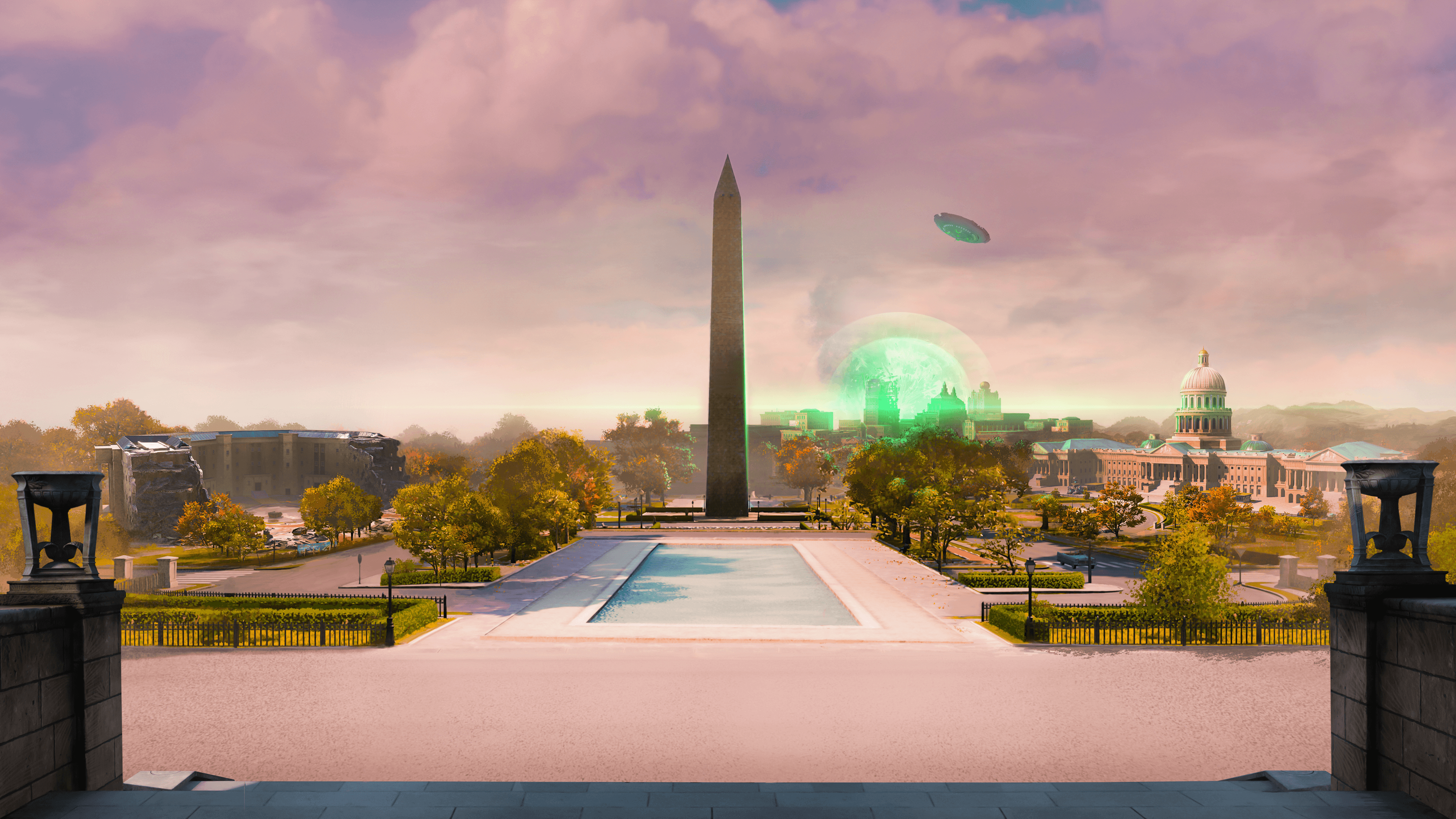 Destroy All Humans! Washington D.C. Invasion HD Wallpaper