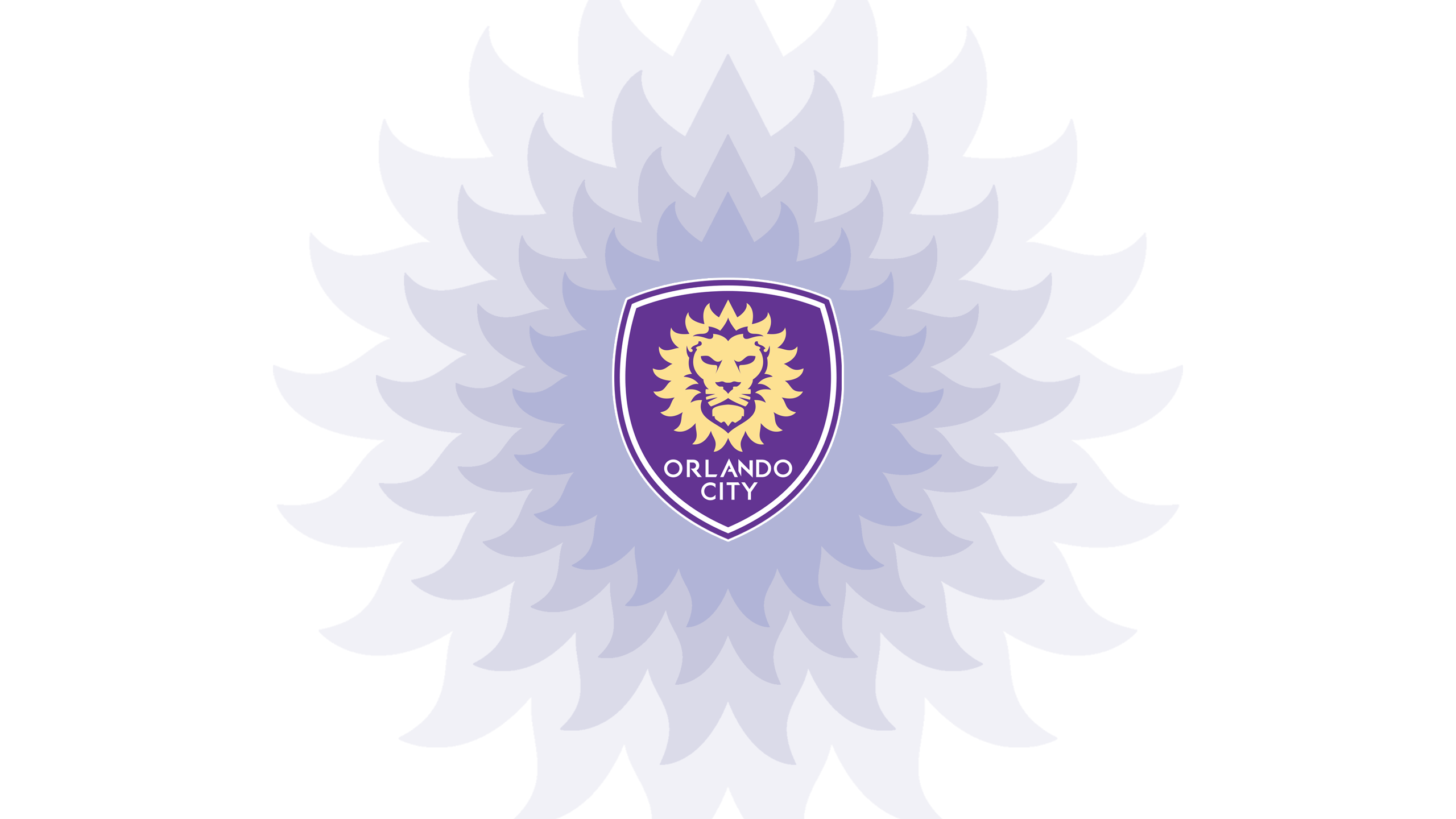Orlando City SC Logo with Purple Radial Design HD Wallpaper