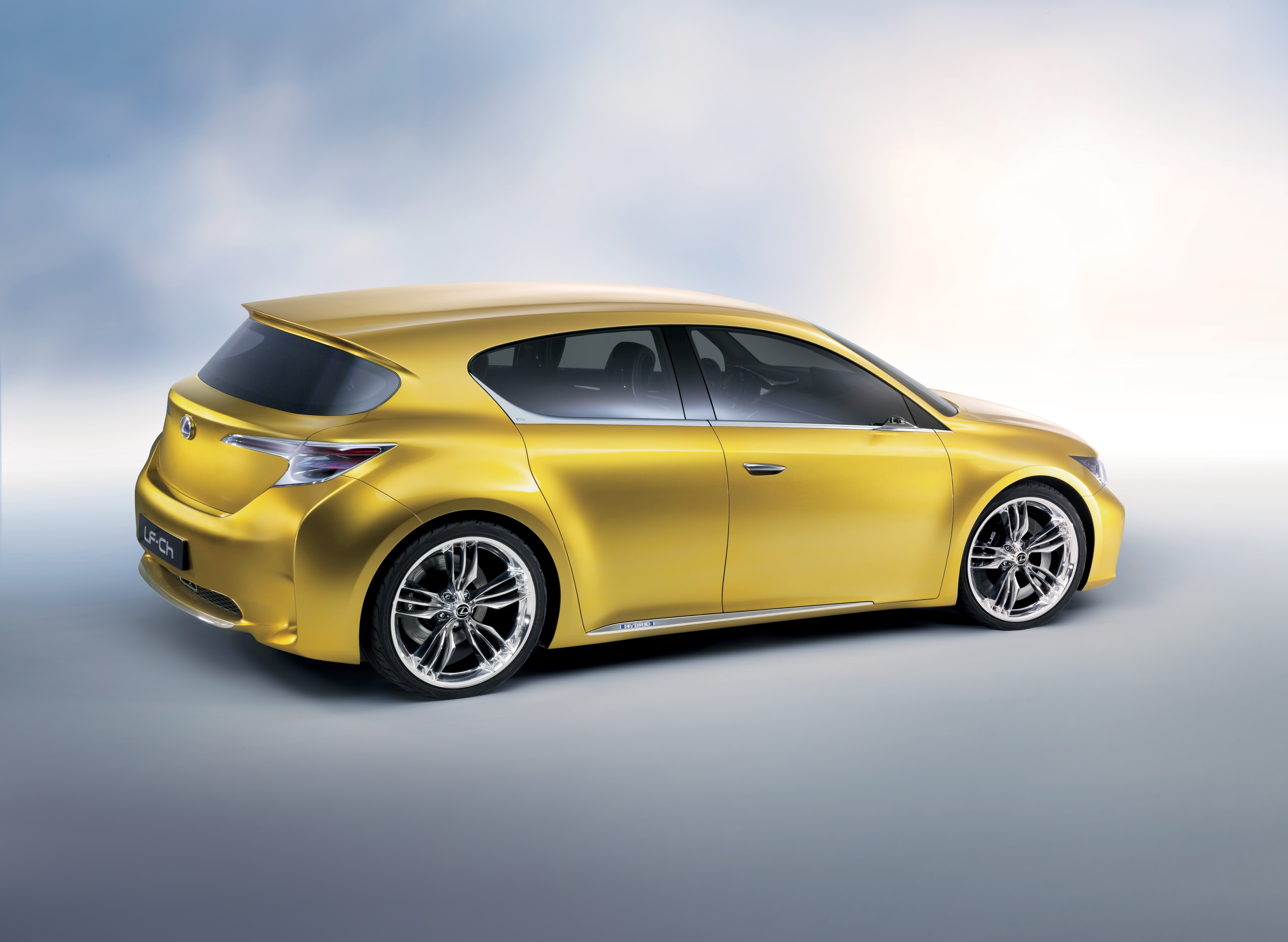 Yellow 2009 Lexus LF-Ch Compact Concept Car HD Wallpaper