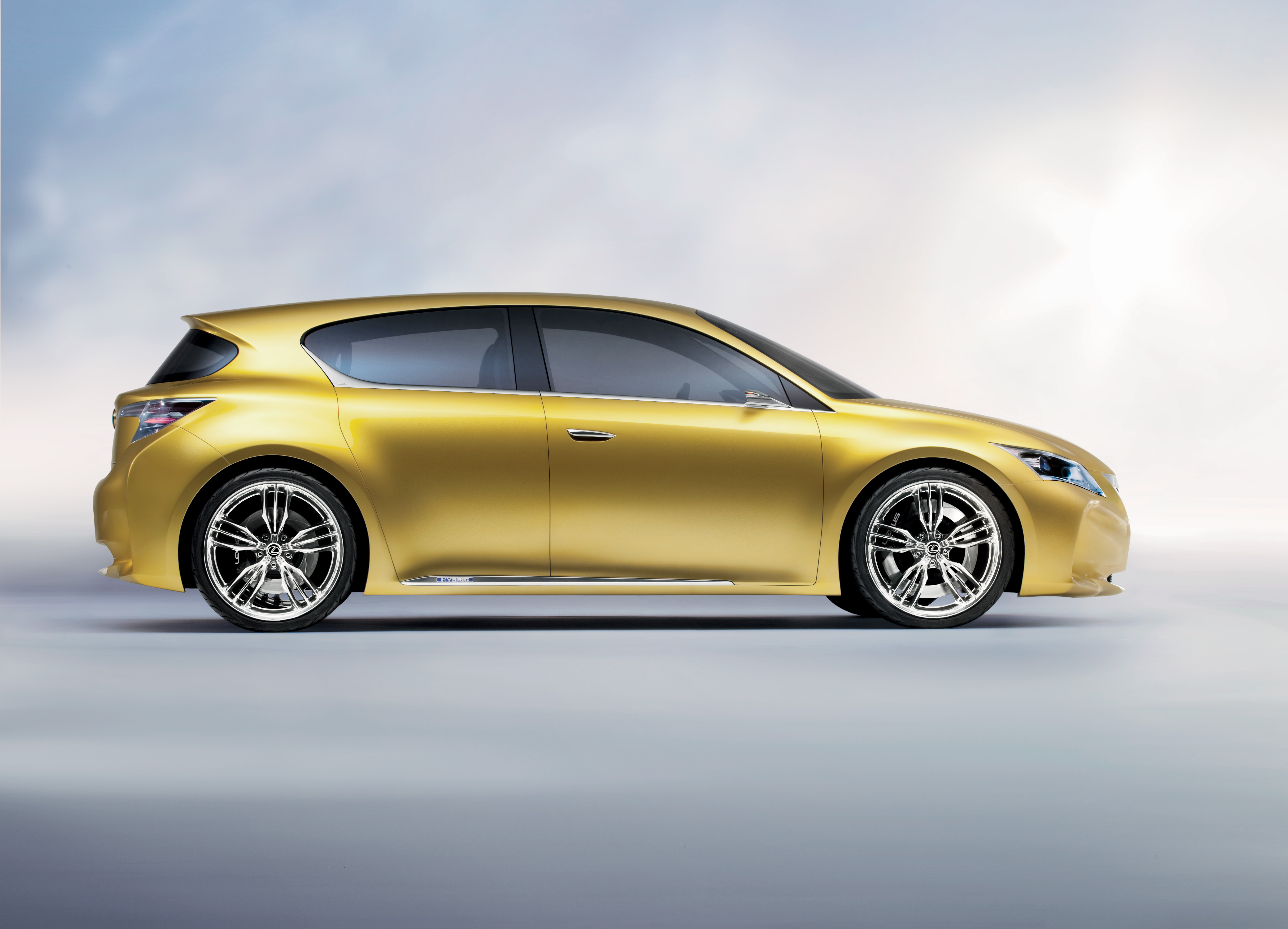 Yellow 2009 Lexus LF-Ch Compact Concept Car HD Wallpaper