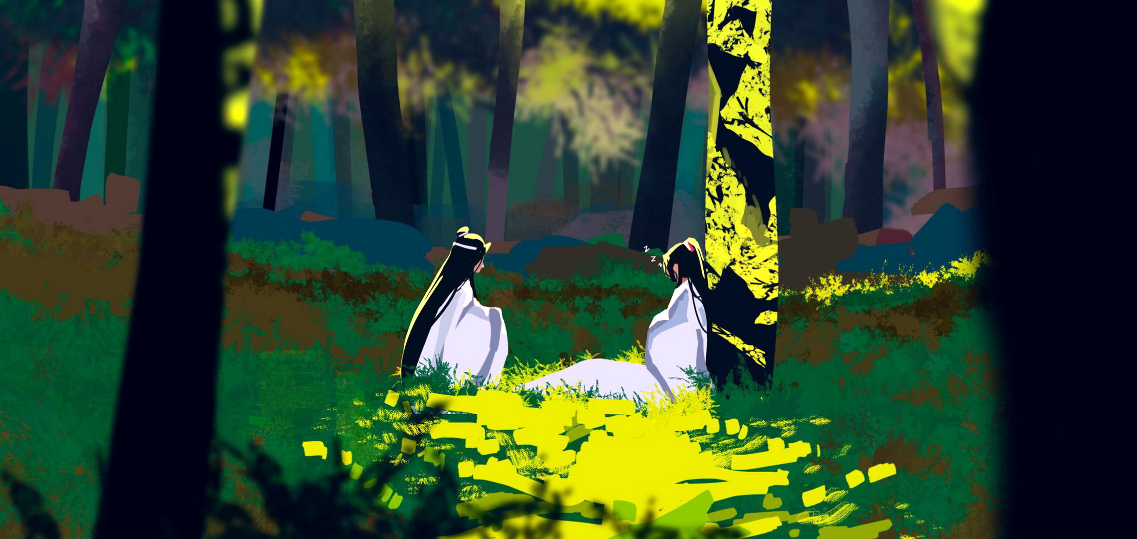 Mo Dao Zu Shi Lan Zhan Wei Ying forest HD Wallpaper
