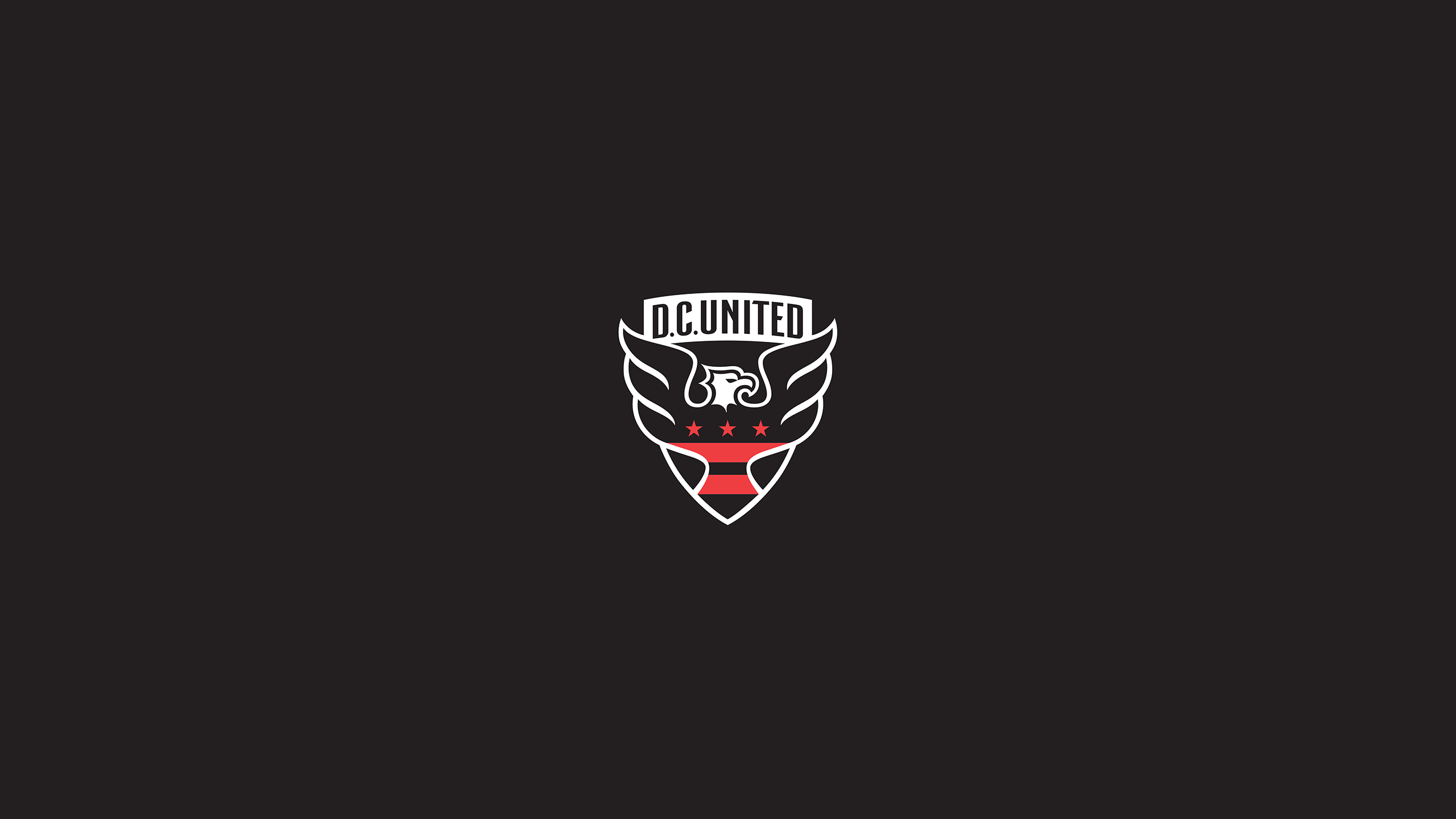 D.C. United Soccer Club Logo on Black HD Wallpaper