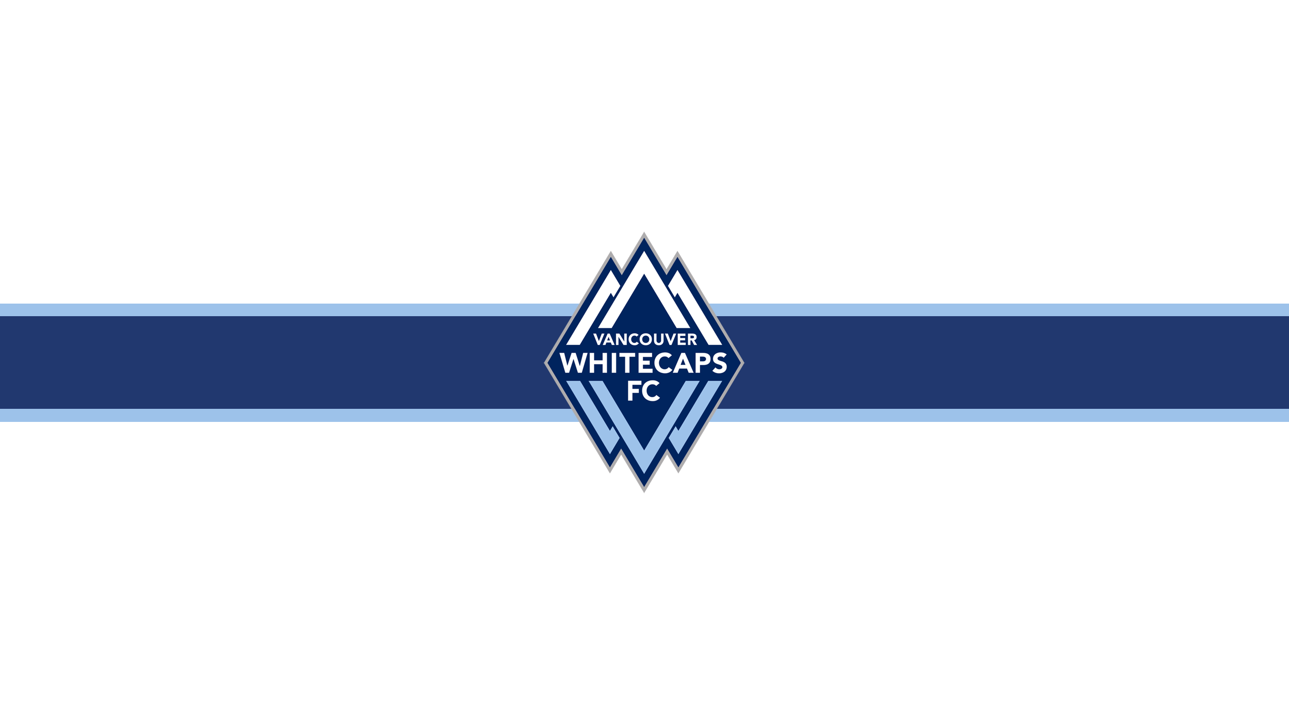 Vancouver Whitecaps FC Logo on Blue Stripe HD Wallpaper