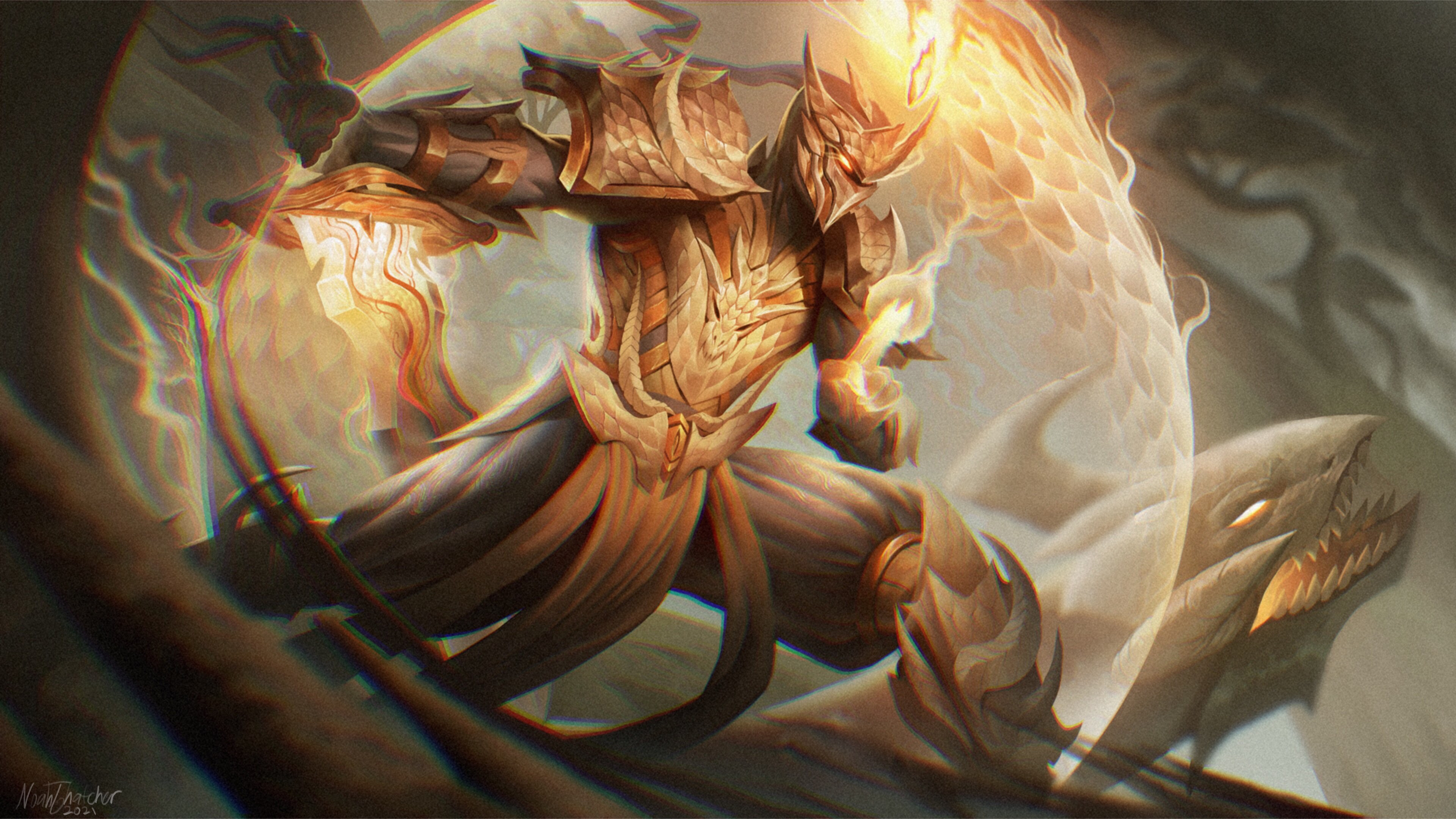 Light Dragon Shen Fanart HD Wallpaper