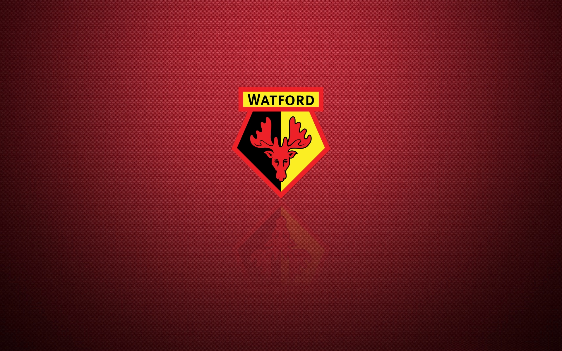 Watford F.C. Logo with Reflection HD Wallpaper