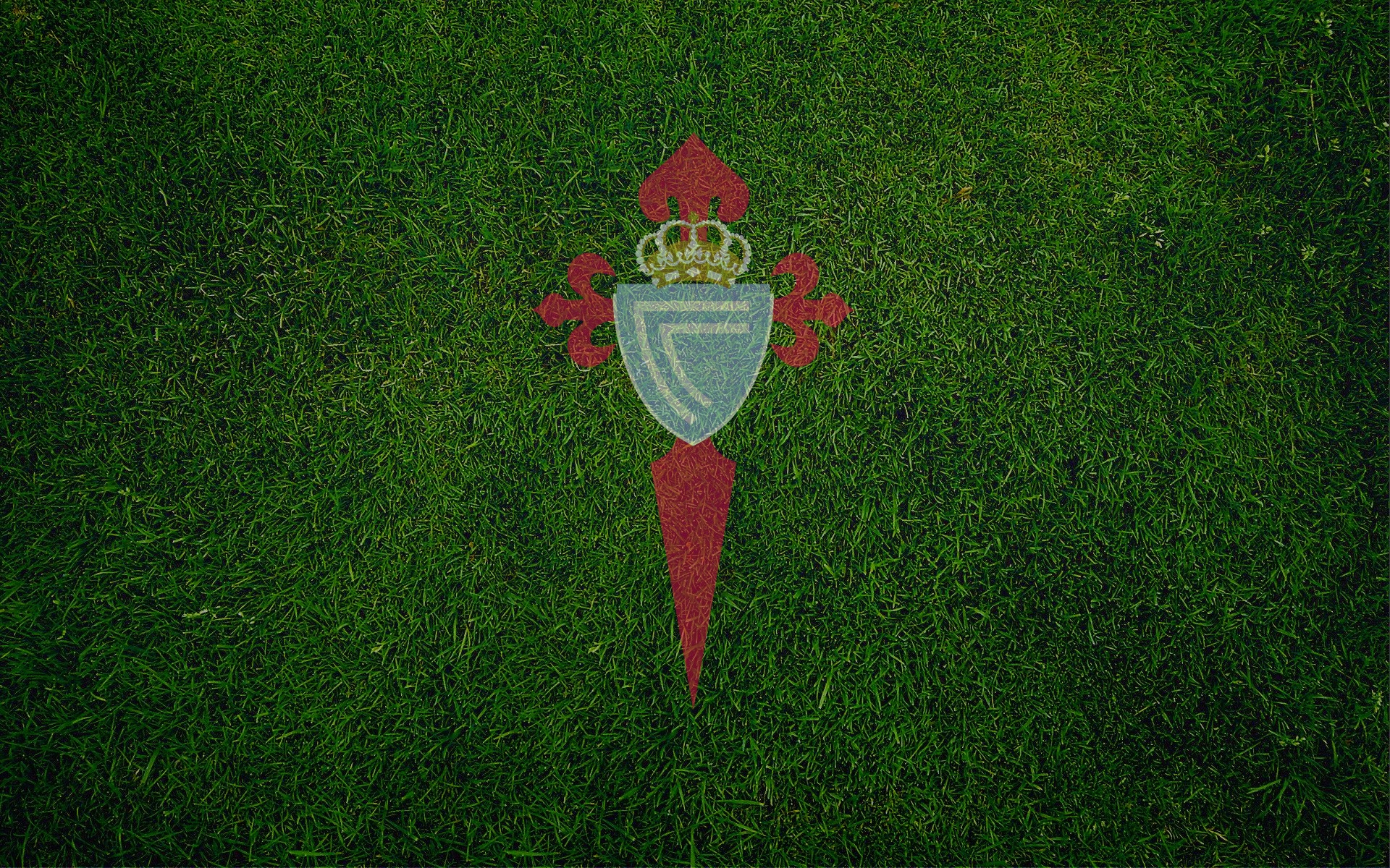 RC Celta de Vigo Soccer Emblem on Grass HD Wallpaper